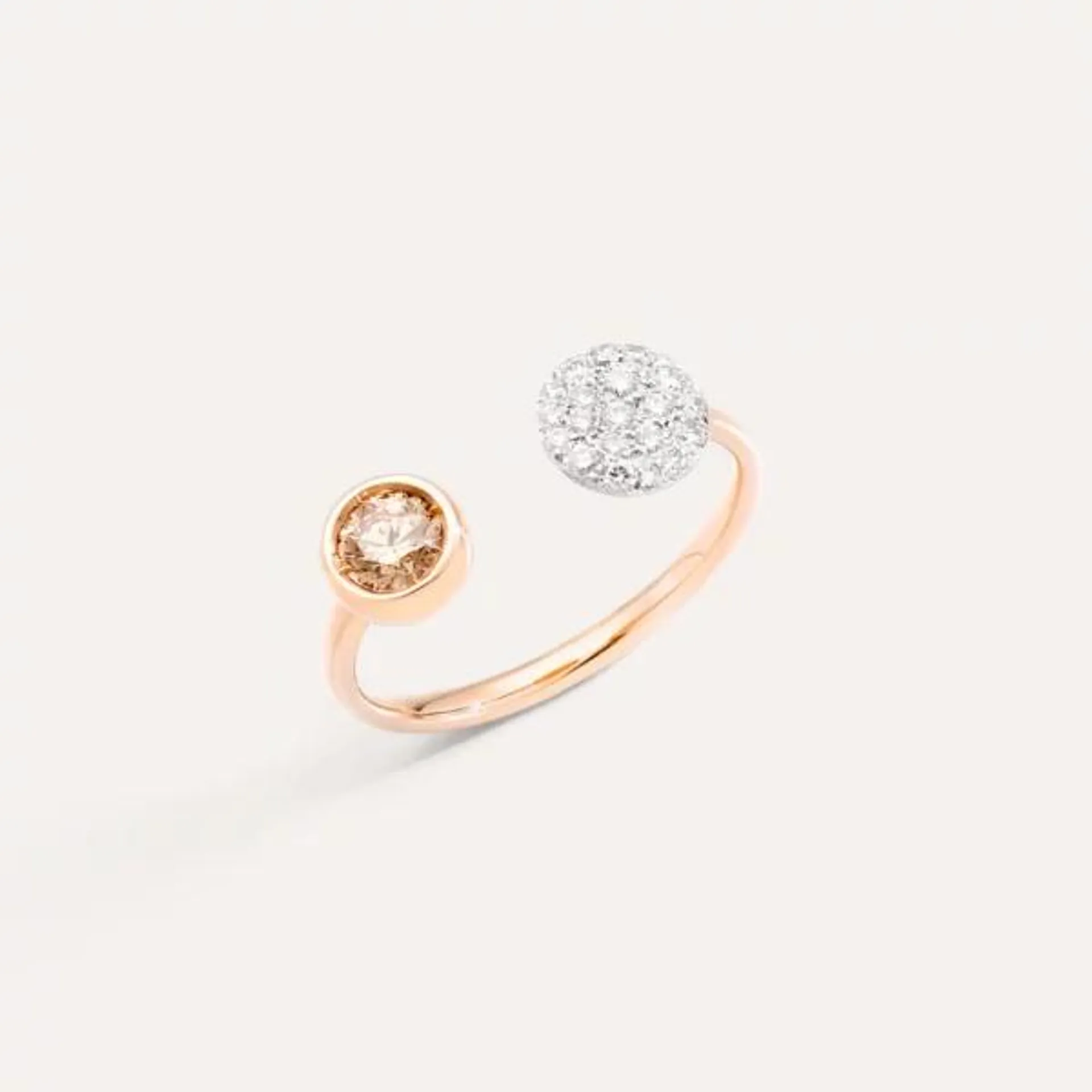 Anillo Pomellato Sabbia Oro Rosa 18k y diamantes