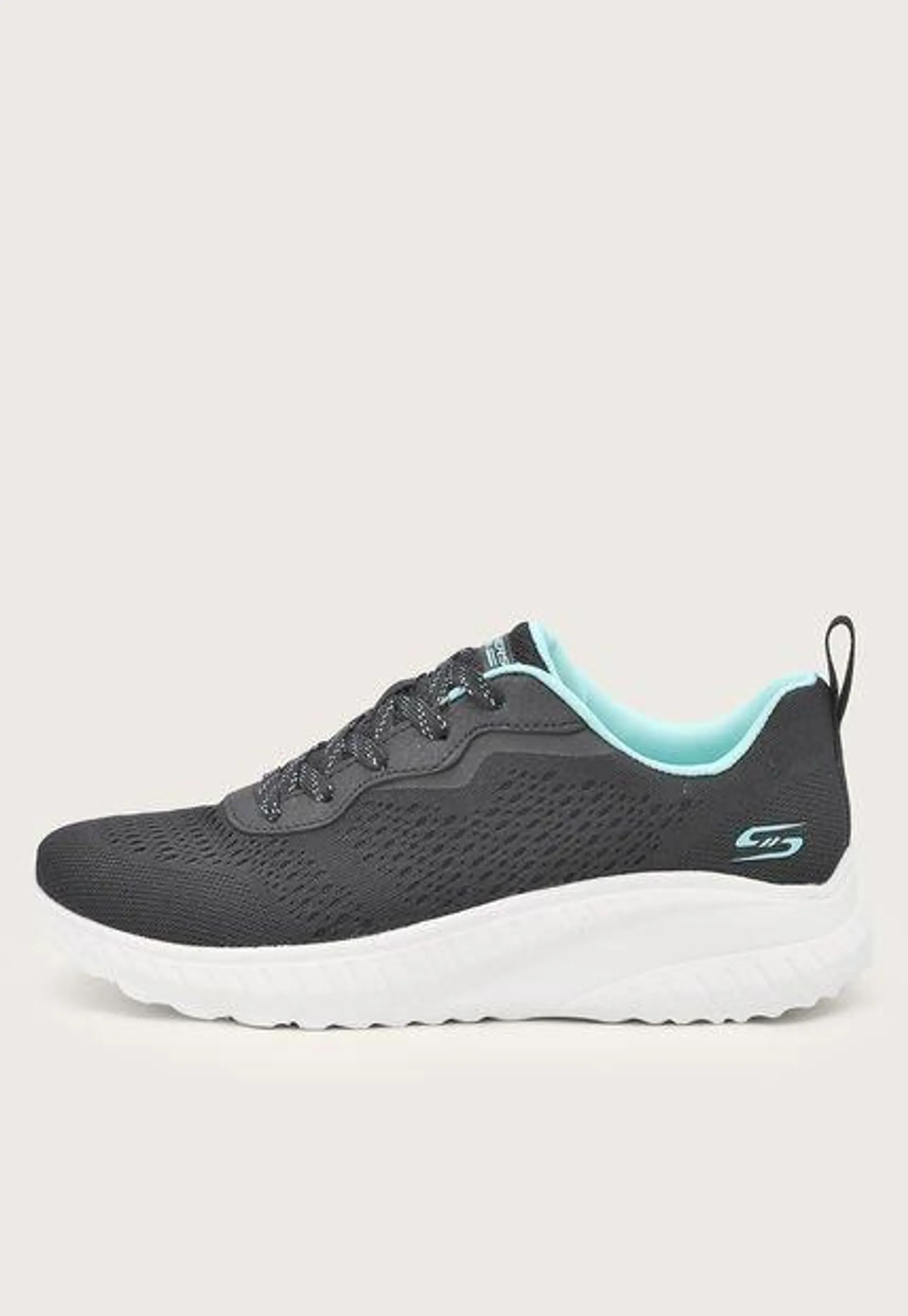 Tenis Training Negro-Marfil-Turquesa Skechers Bobs Squad Chaos