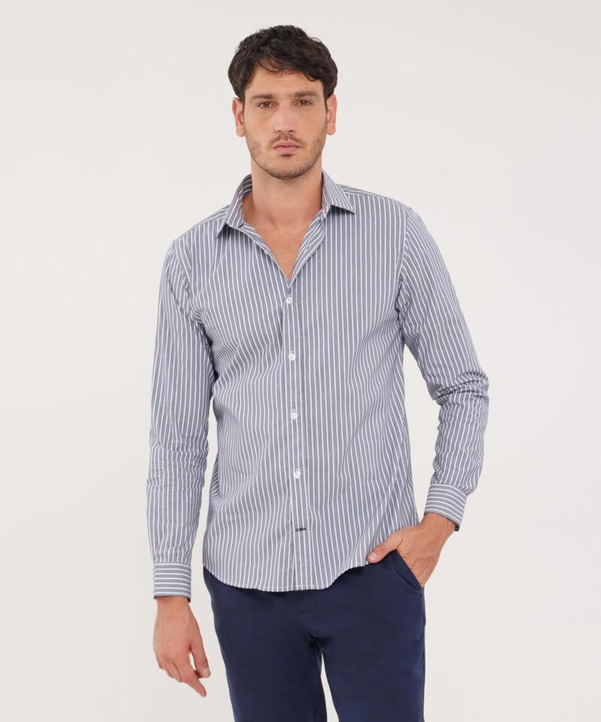 Camisa Manga Larga Cuello Formal Italiano