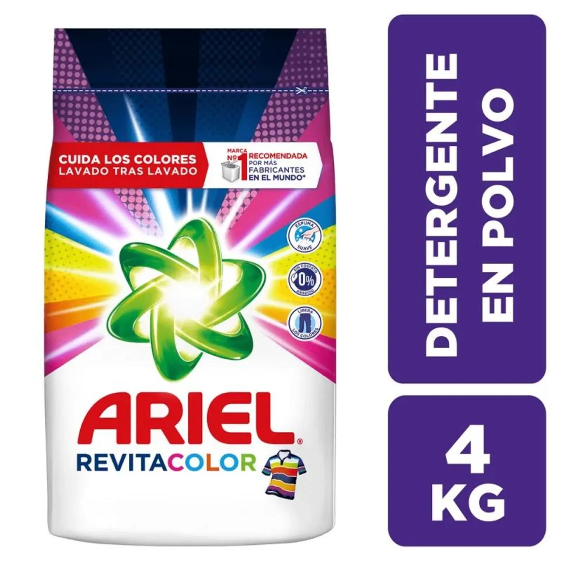 Detergente Ariel Revitacolor x 4000 g