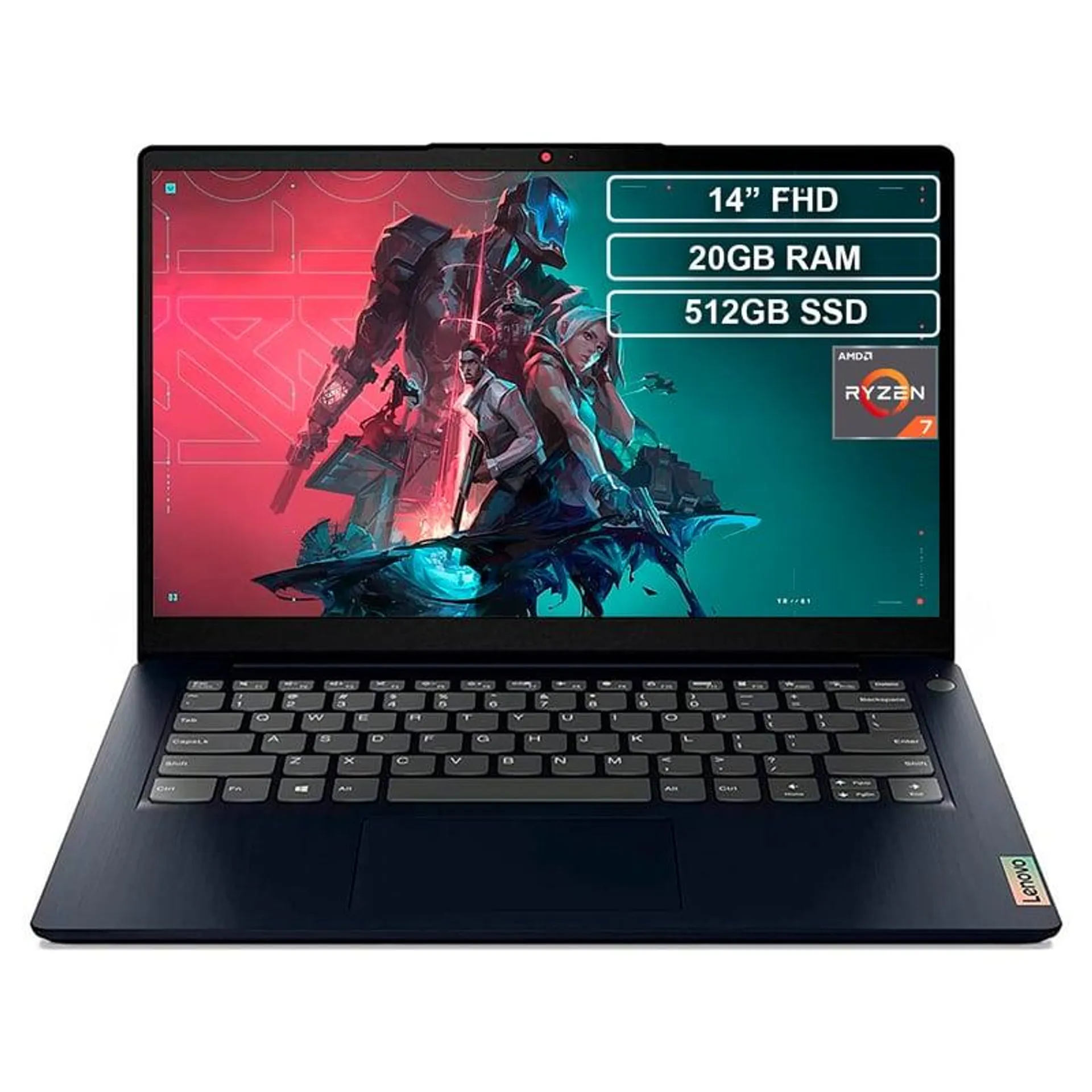 Portatil Lenovo Ryzen 7 5700u Ram 20gb Ssd 512gb Fhd Ideapad 3