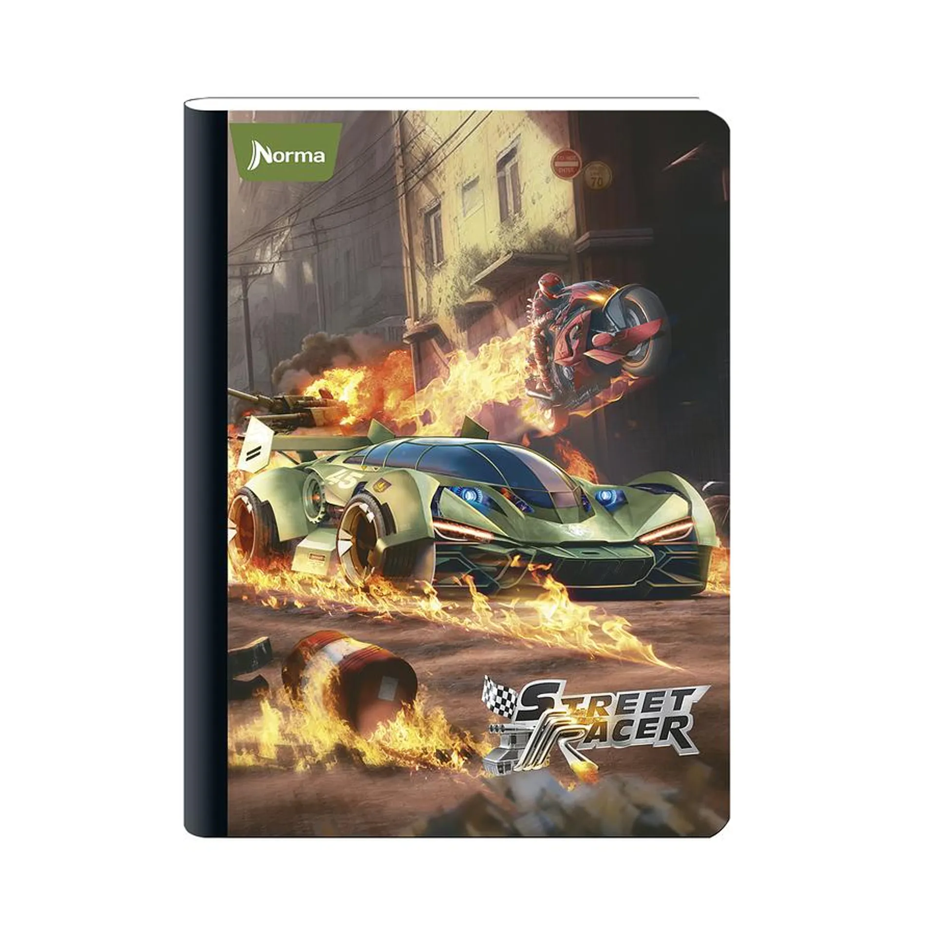 Cuaderno Cosido Street Racer 100 Hojas Cuadros