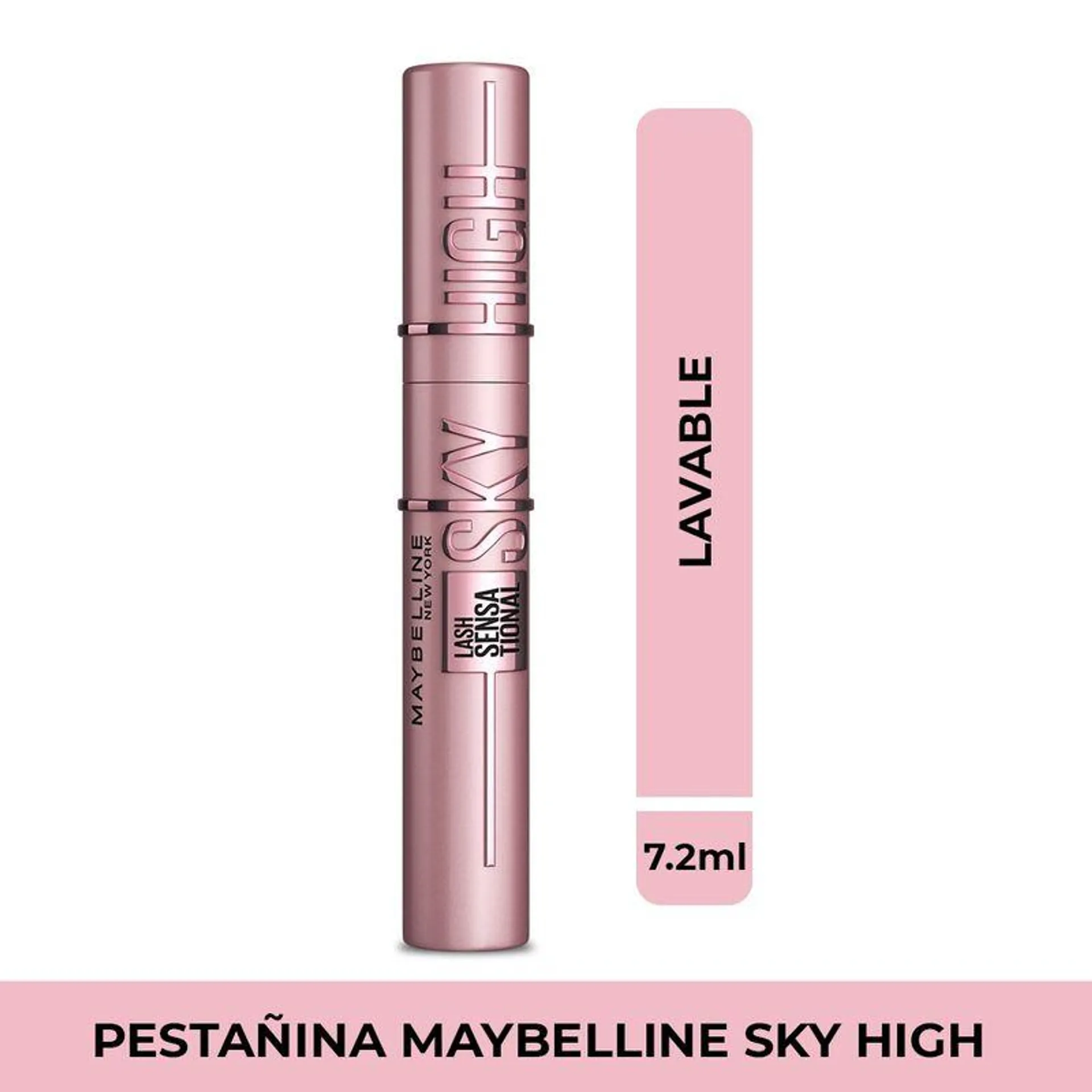 Pestañina Maybelline Sky High Black 800 Washable X 7.2Ml