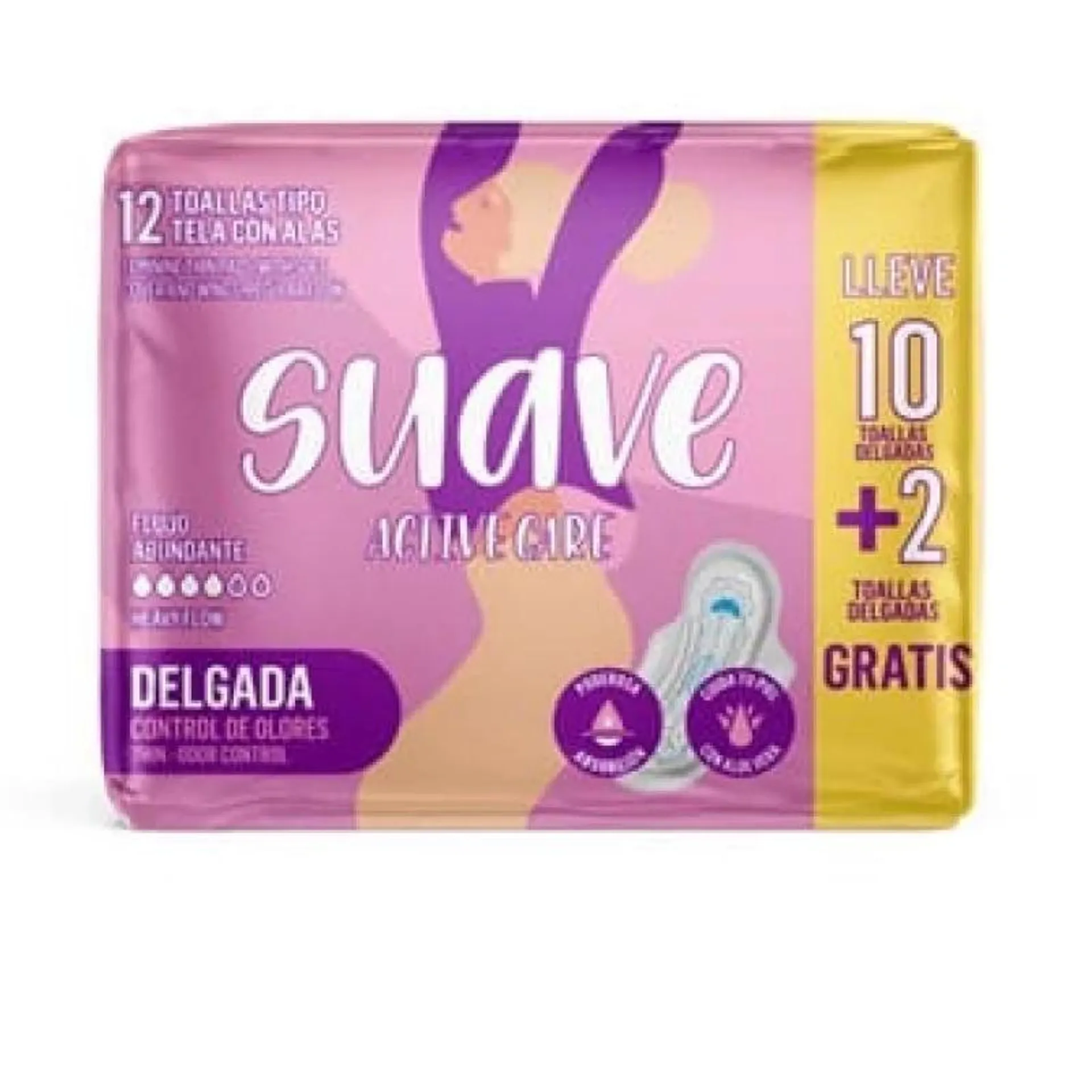 Toalla Suave Active Care Delgada x 10 und Gratis 2 und