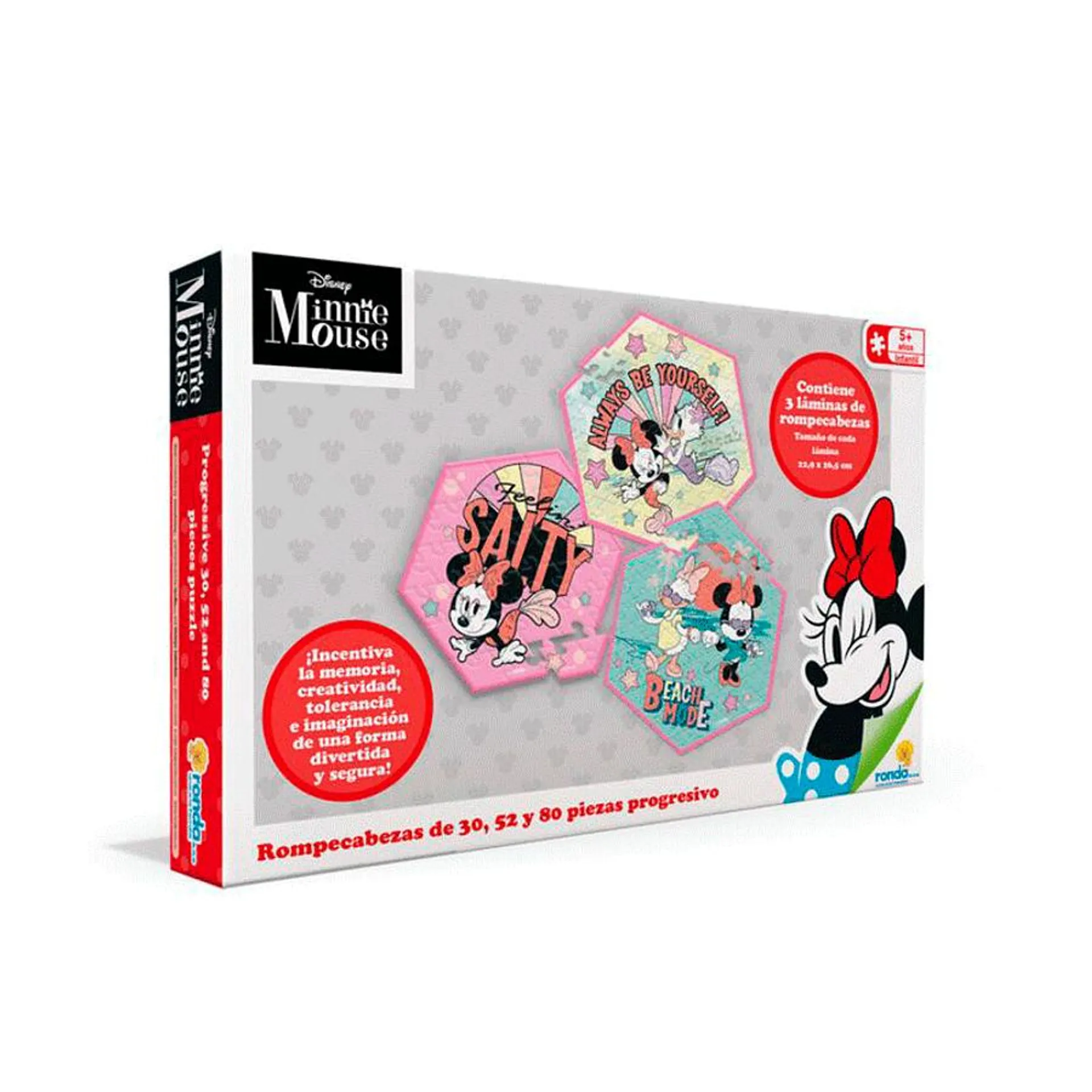 Rompecabezas Progresivo Minnie Mouse