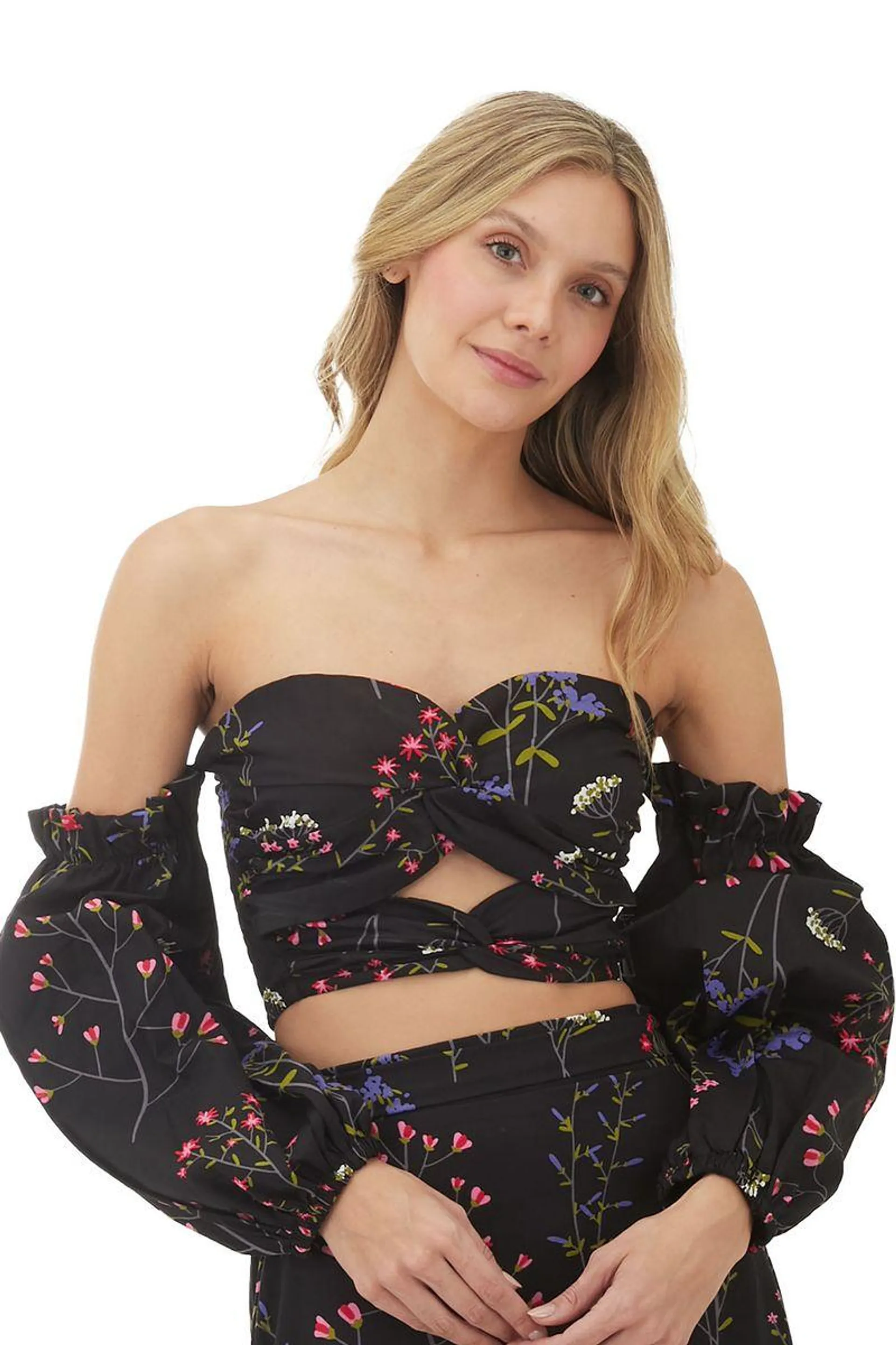 Top Estampado Floral Negro para mujer Kai