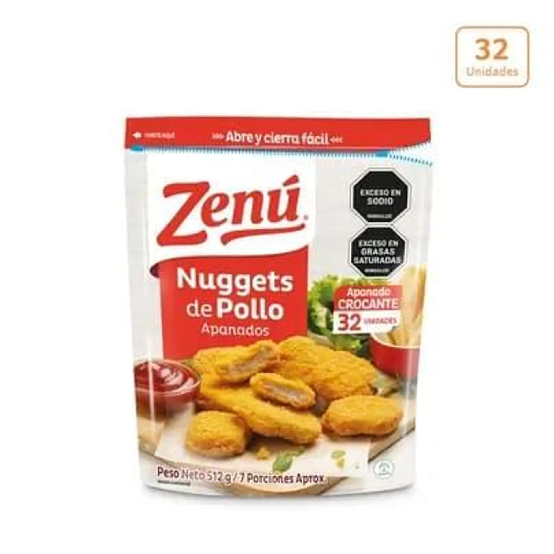 Nuggets de pollo apanados Zenú x 512g