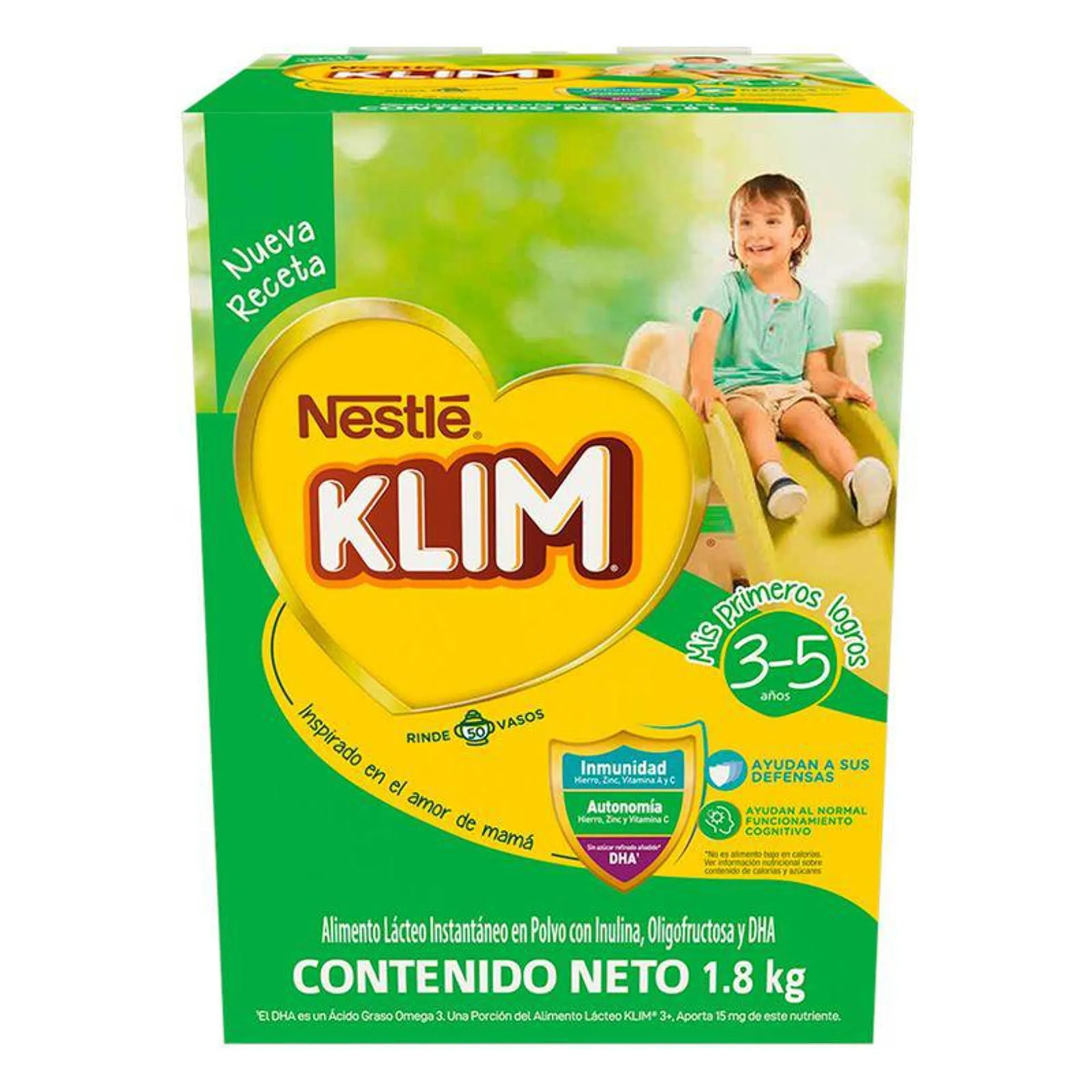 Alimento Lacteo Klim 3+ Dha Caja X 1800 Gr