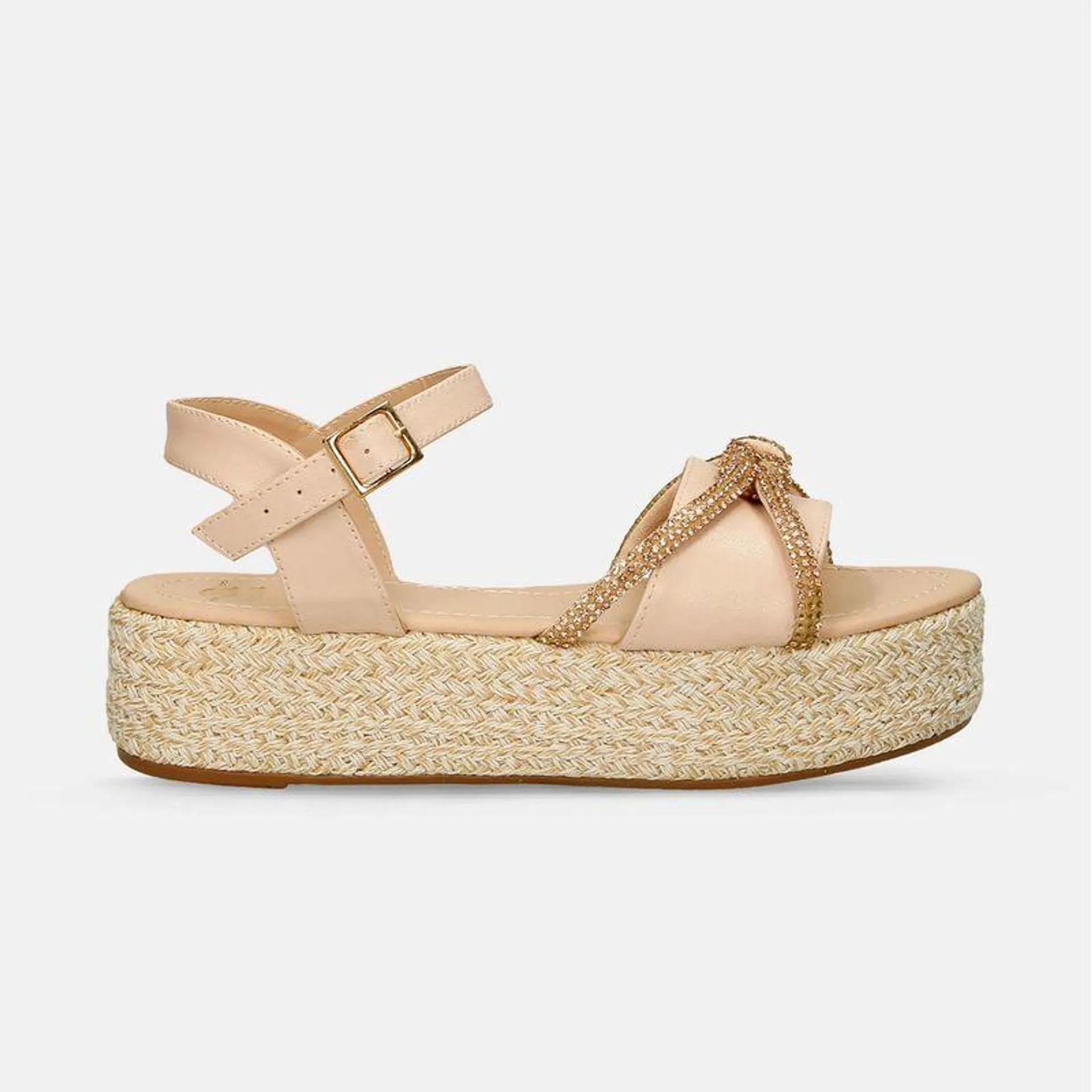 Sandalias Nude Bata Jaciel Mujer