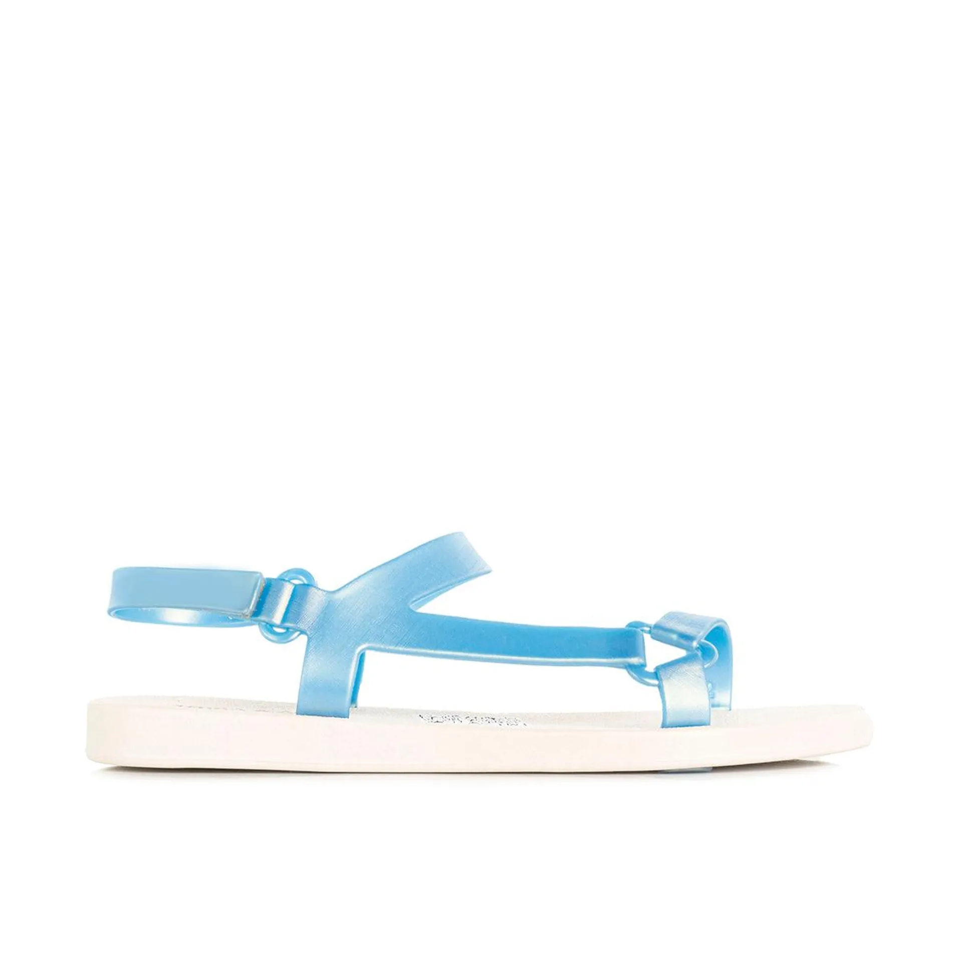 Sandalias color azul, estilo en plástico de mujer