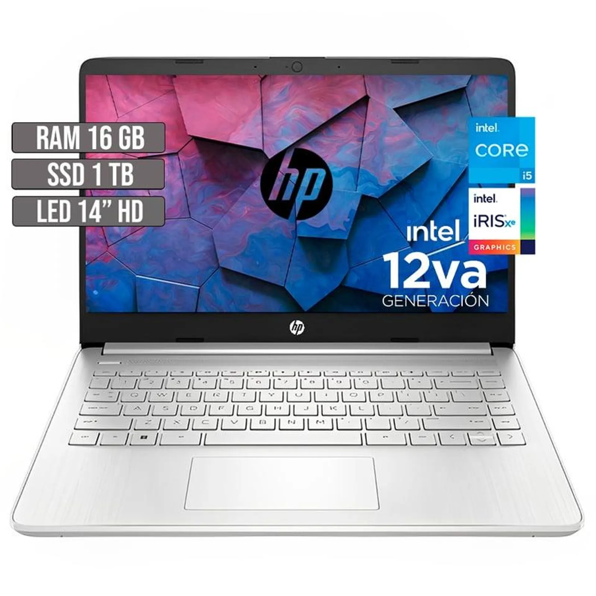 PORTATIL HP INTEL CORE I5-1235U SSD 1TB RAM 16GB LED 14HD PLATA