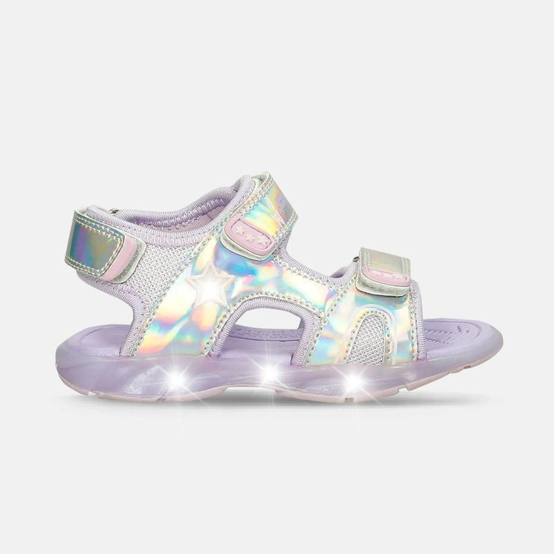 Sandalias Lila-Plata Bubblegummers Salali Niña