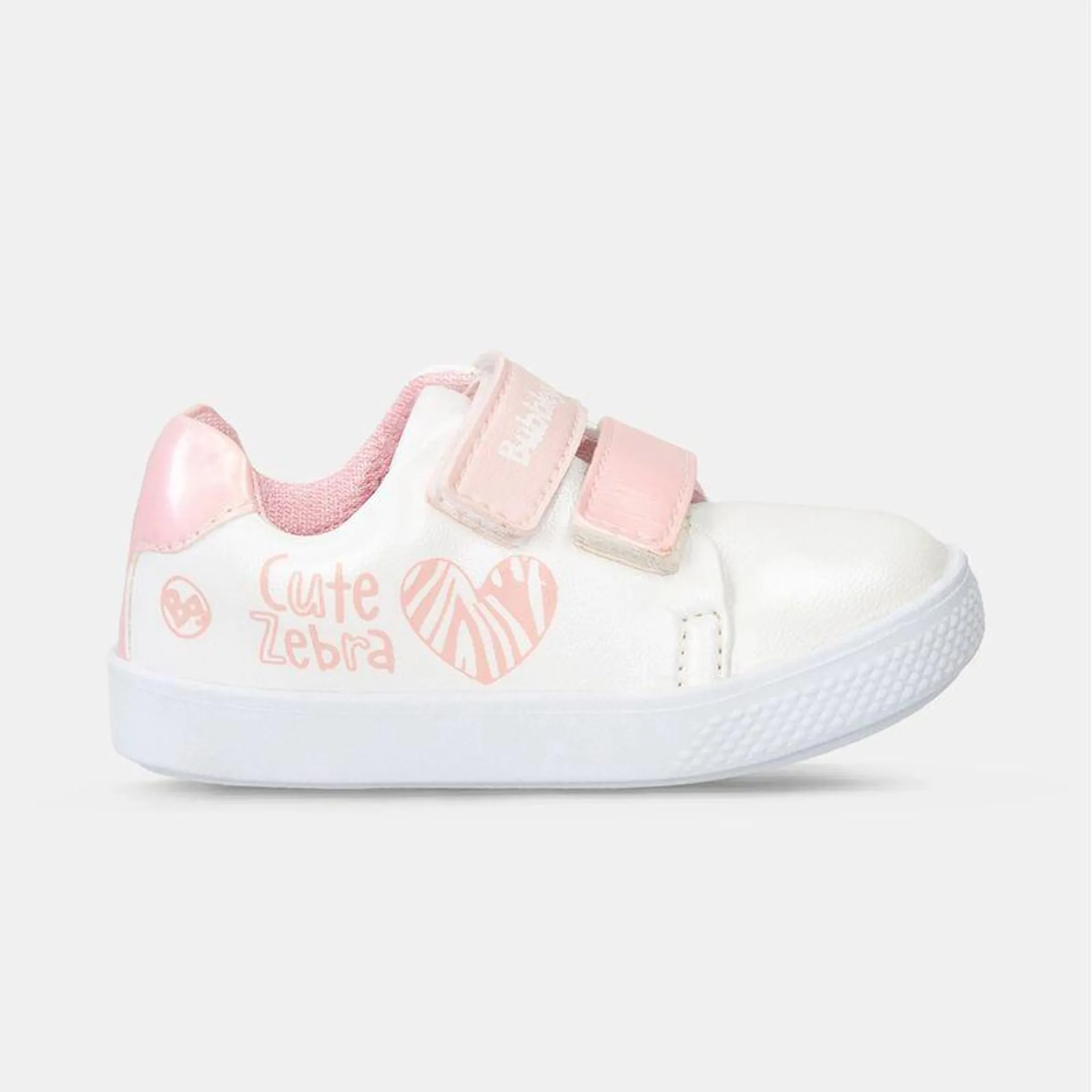 Tenis Casuales Blanco-Rosado Bubblegummers Samantha Niña