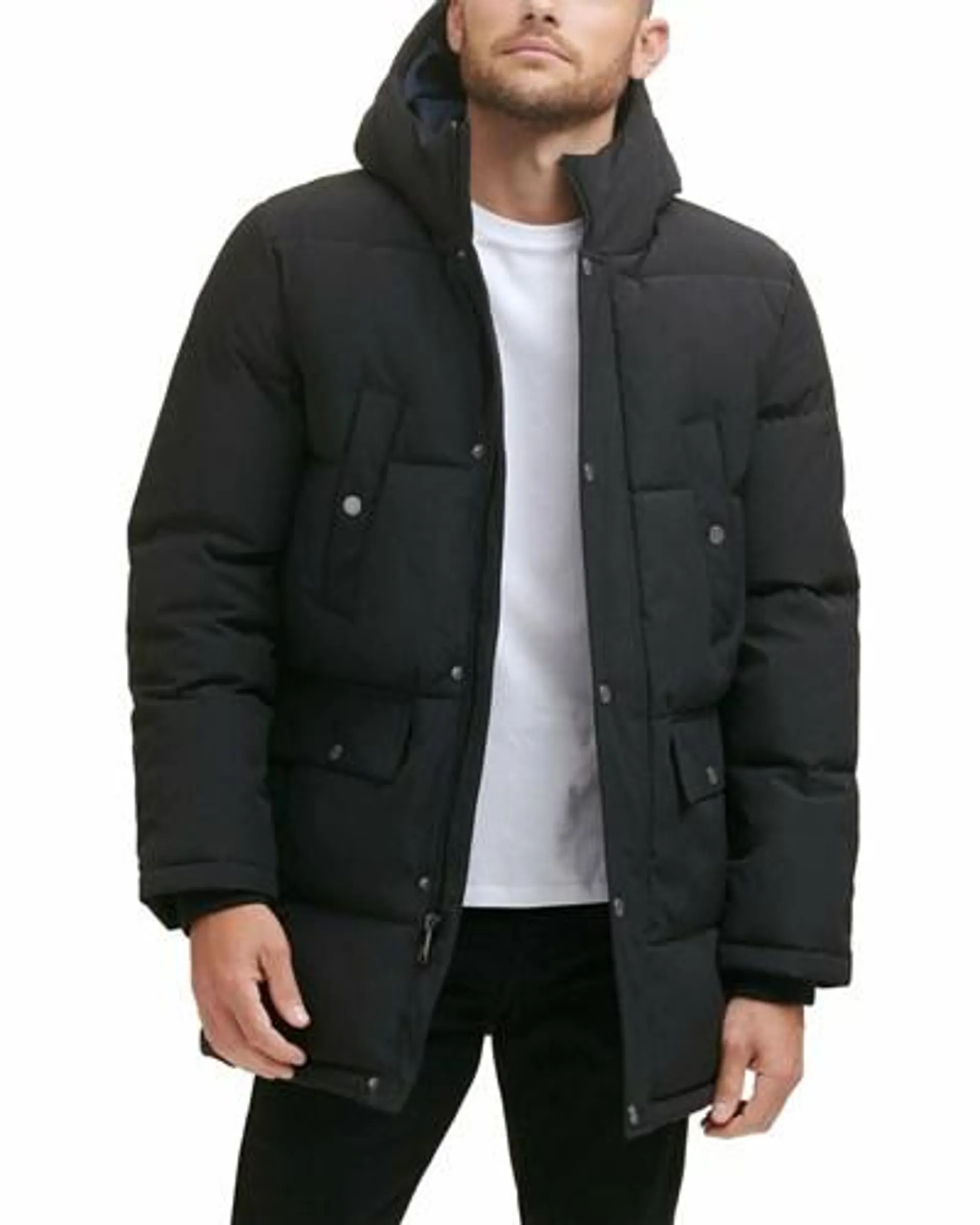 Chaquetas Dockers Acolchado City Parka,Regular Fit Hombre Negras | VHREA7498