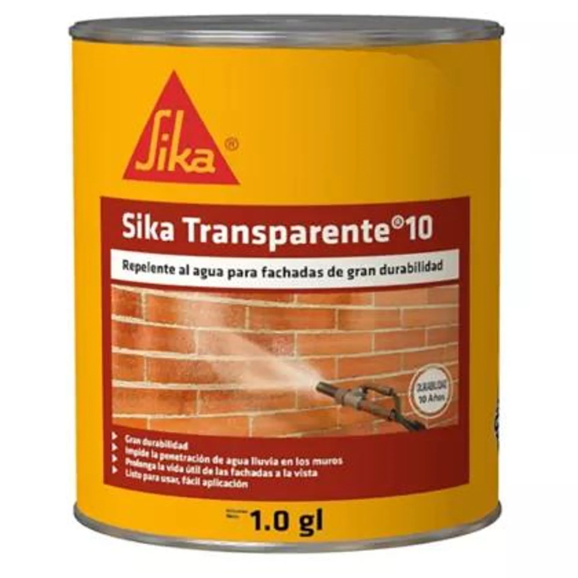 Sika Transparente-10 Repelente Agua Incoloro Para Fachadas 3kg