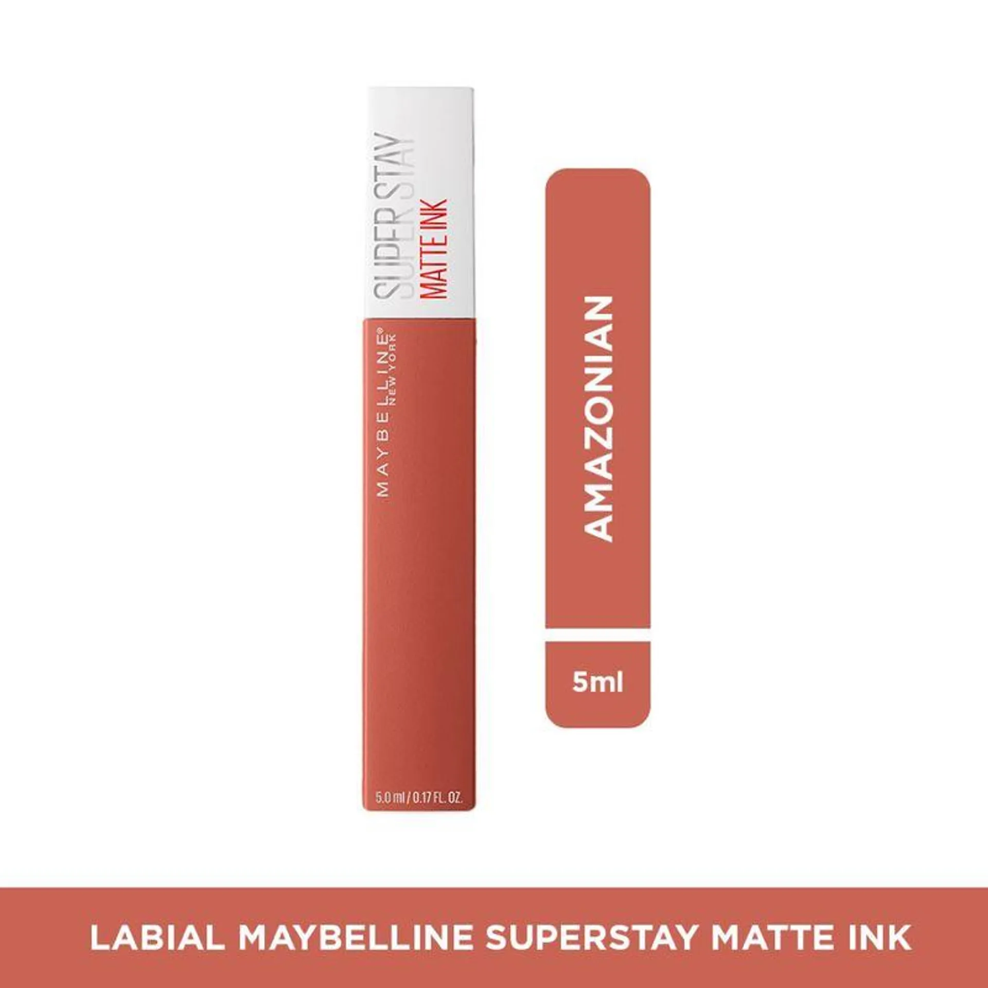 Labial Maybelline Super Stay Matte Ink Amazonian X 5 Ml