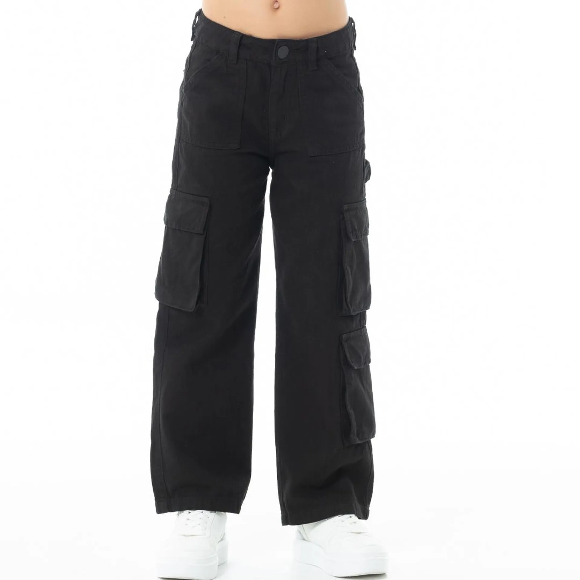 BLACK CARGO PANTS FOR GIRLS