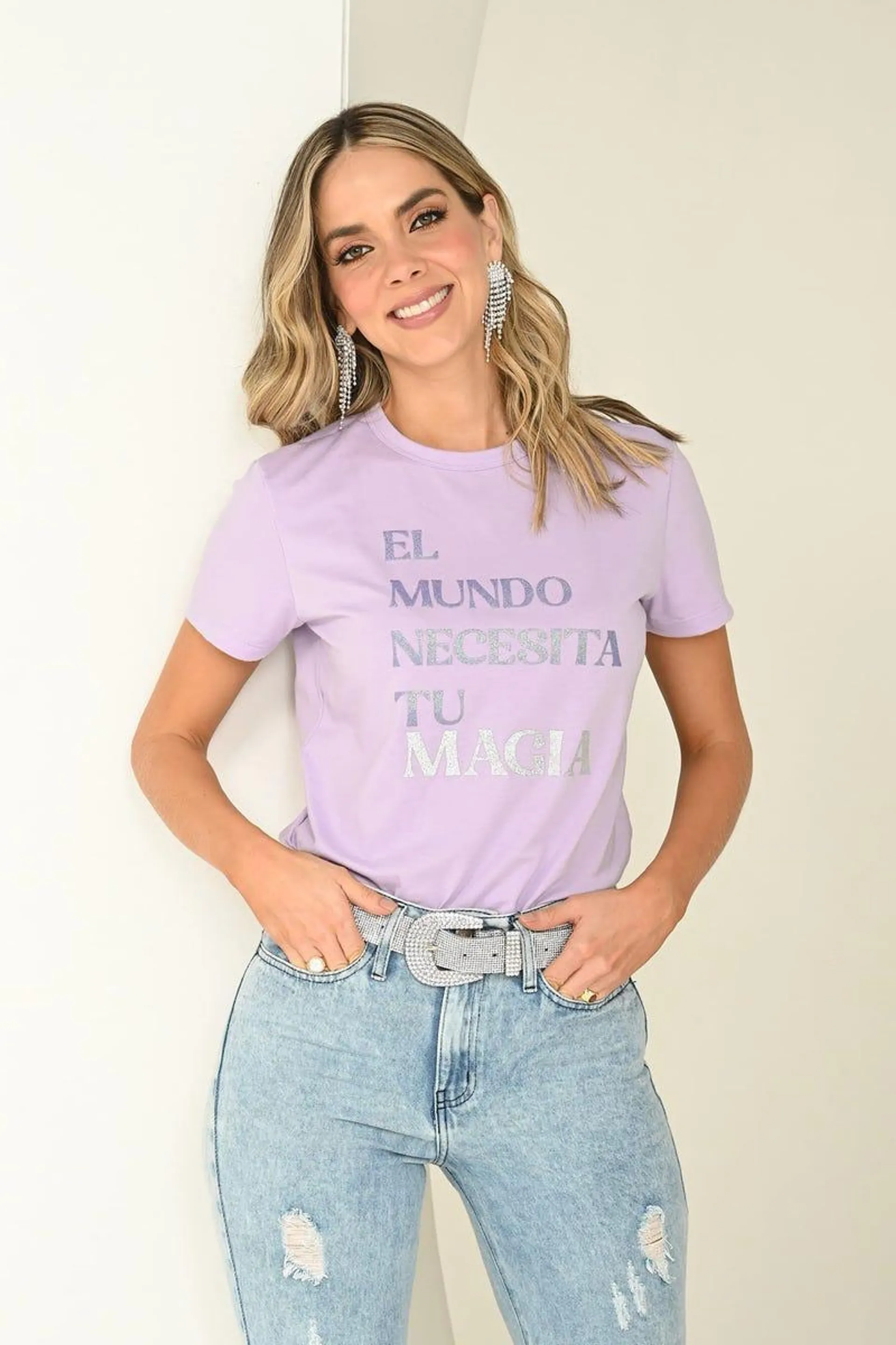 CAMISETA MANGA CORTA lila