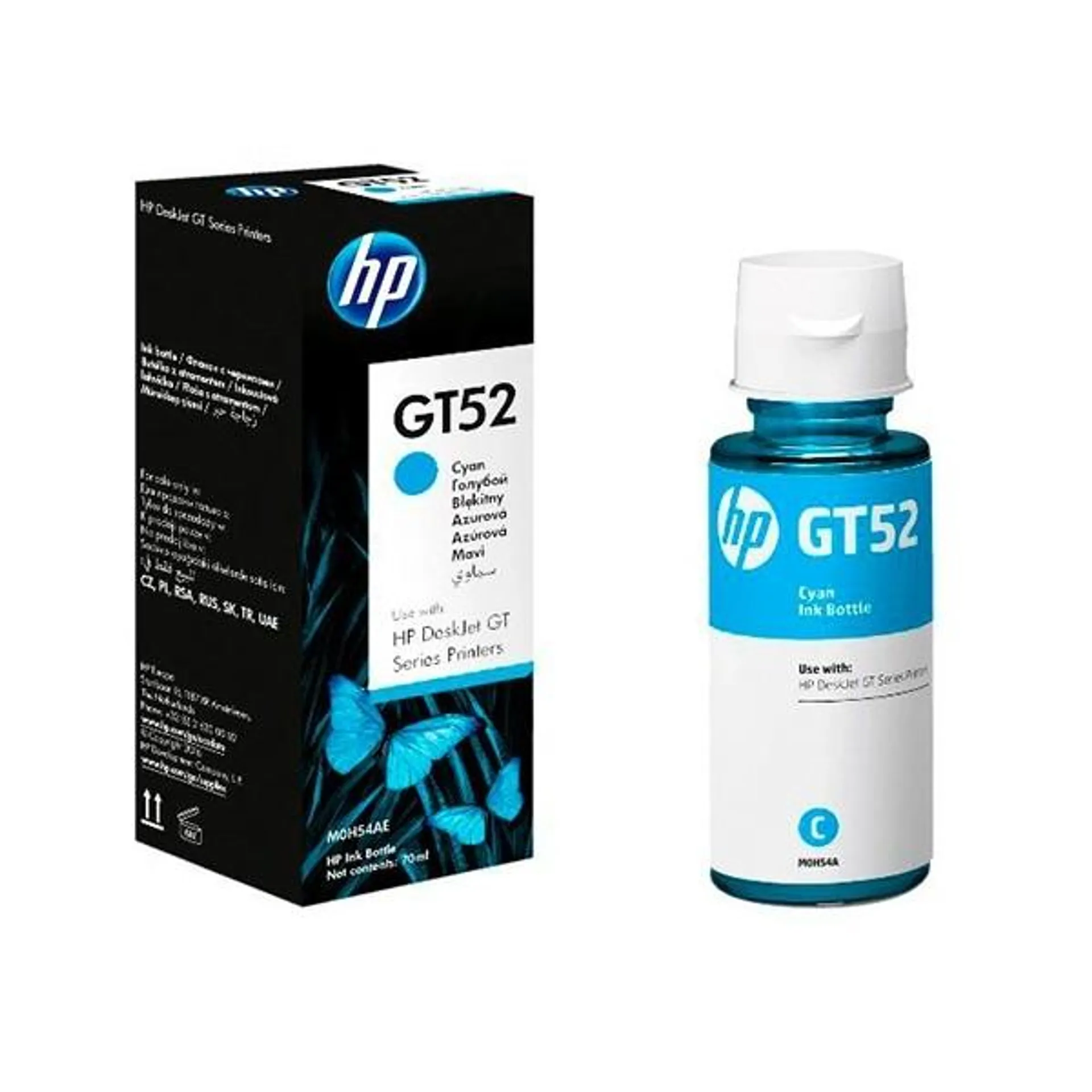 Botella de Tinta HP GT52 Cyan M0H54AL