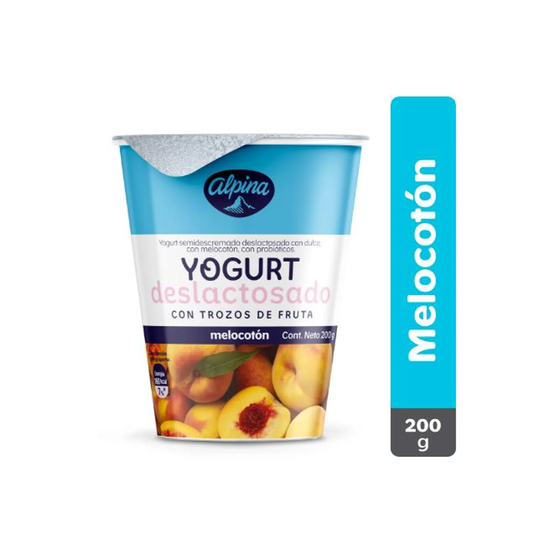 Yogurt Deslactosado Alpina Melocotón Vaso 200 g