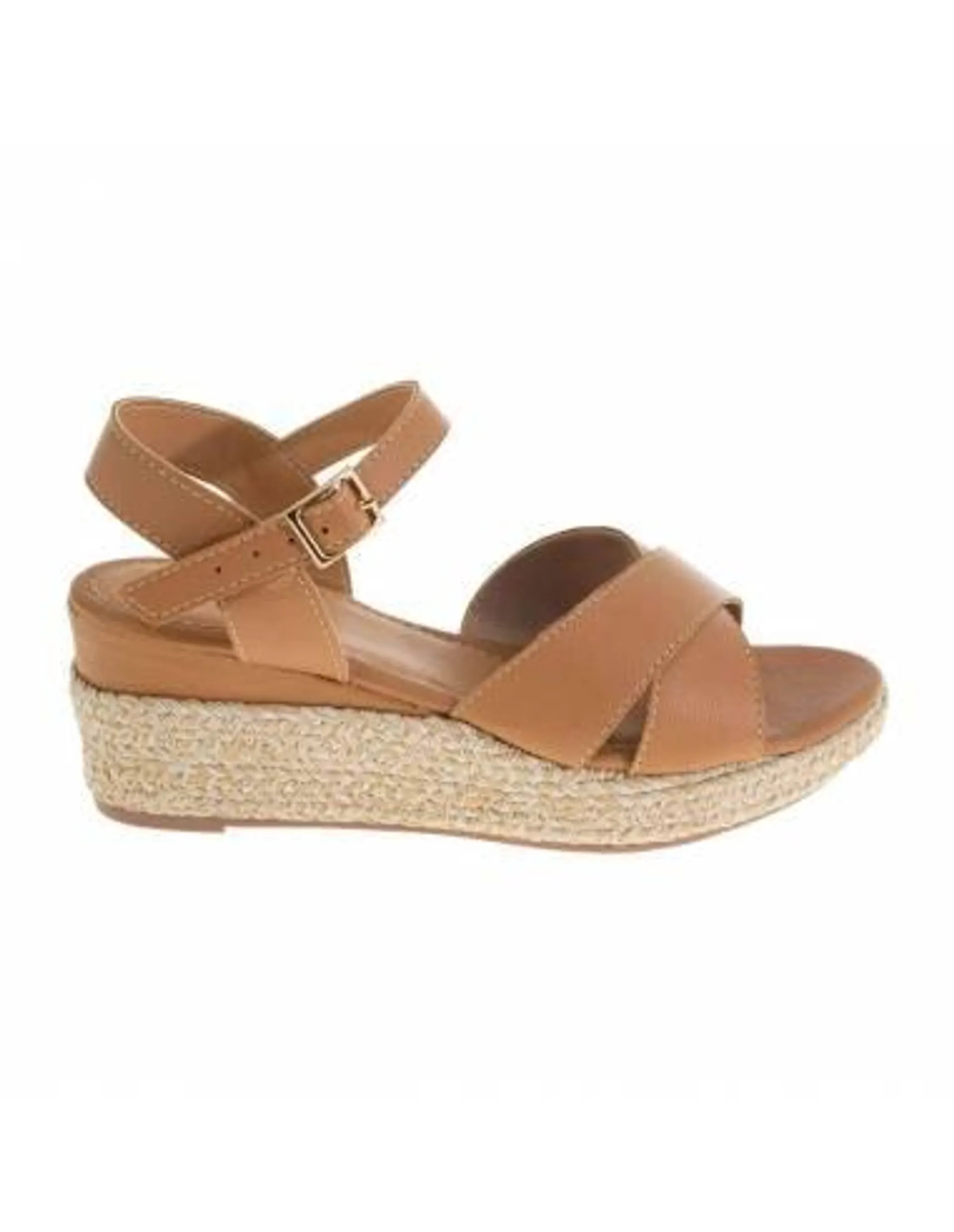 Sandalias con taco tipo cuña para mujer