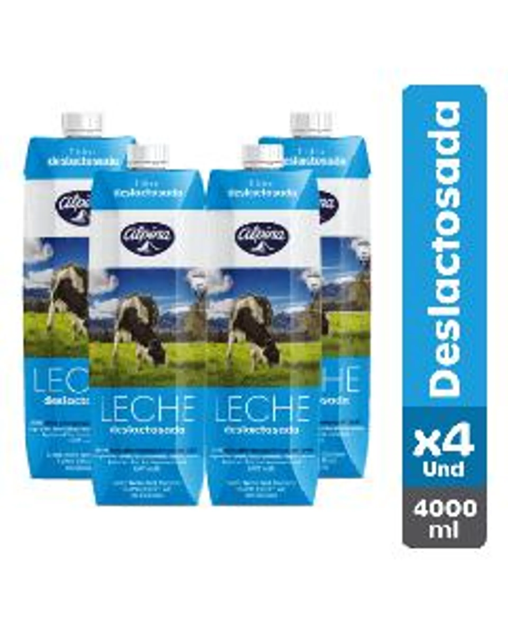 Leche Deslactosada Alpina x4 Und Caja 1000 ml