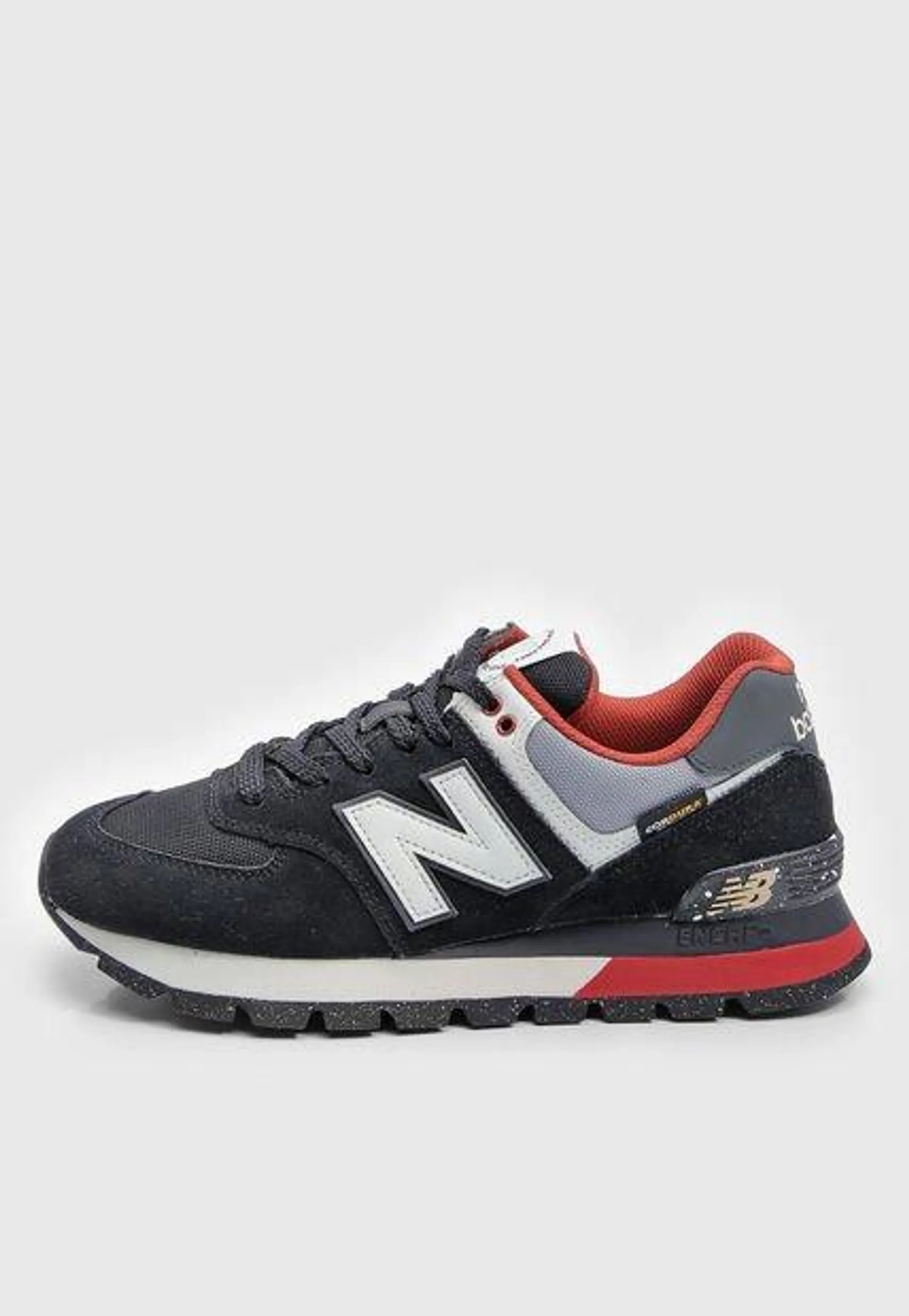 Tenis Lifestyle Negro-Blanco-Rojo New Balance 574