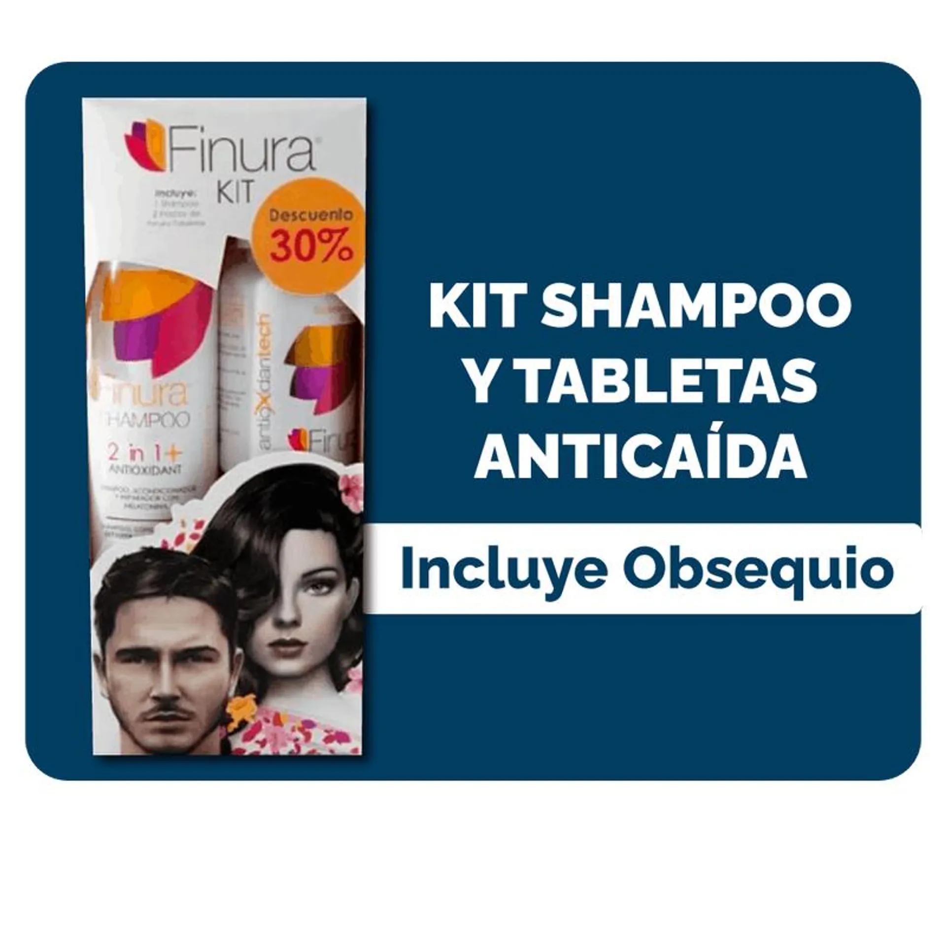 Kit Shampoo y Acondicionador + Tabletas Anticaída Capilar Finura