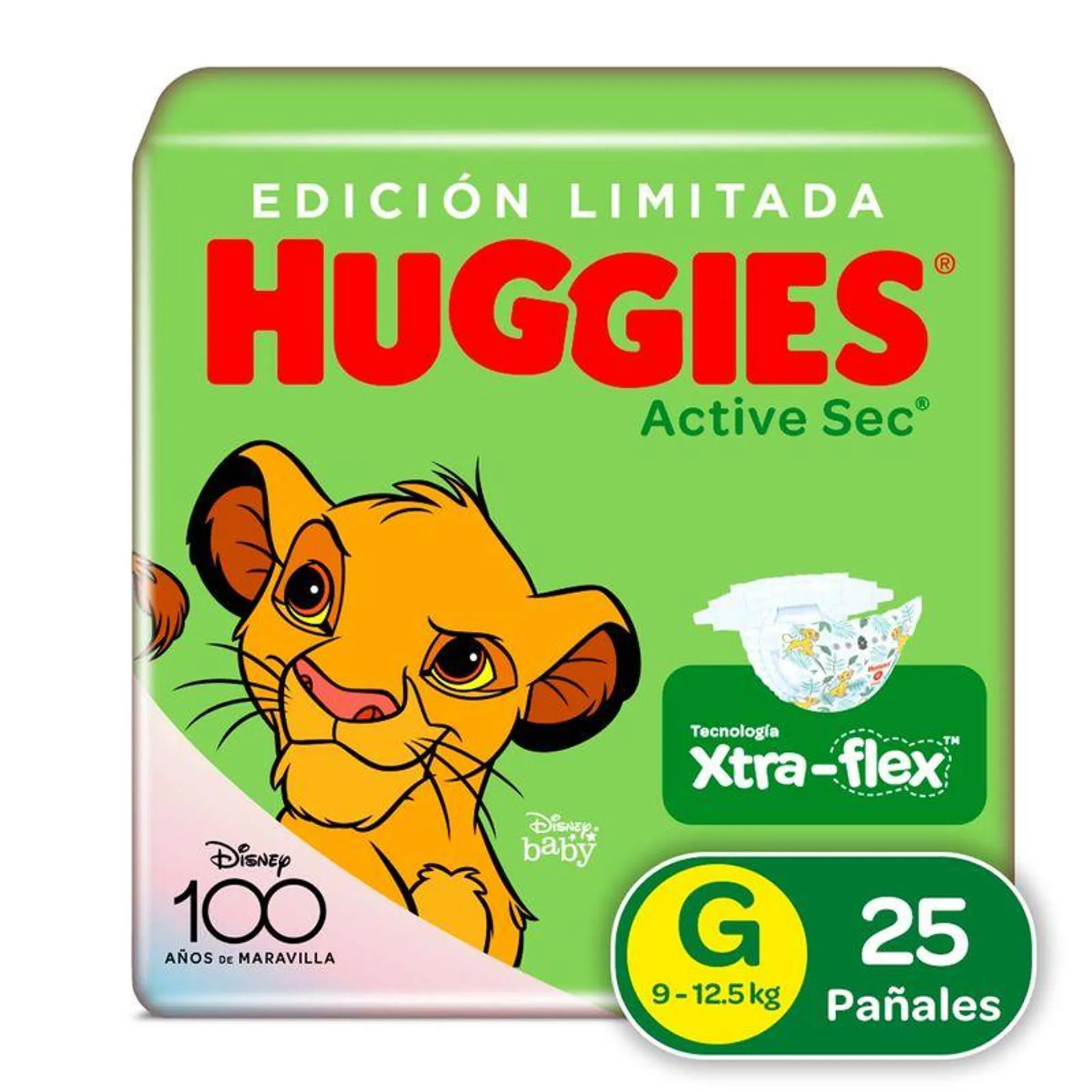 Panal Huggies Active Sec Talla G X 25 Und