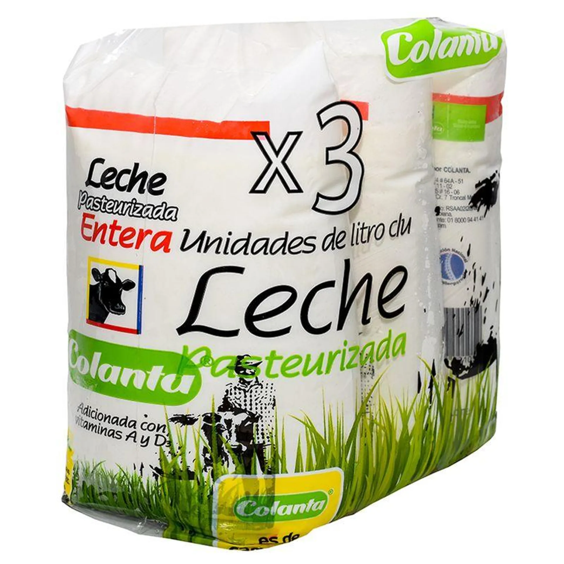 LECHE ENTERA 3U x 1000ml COLANTA