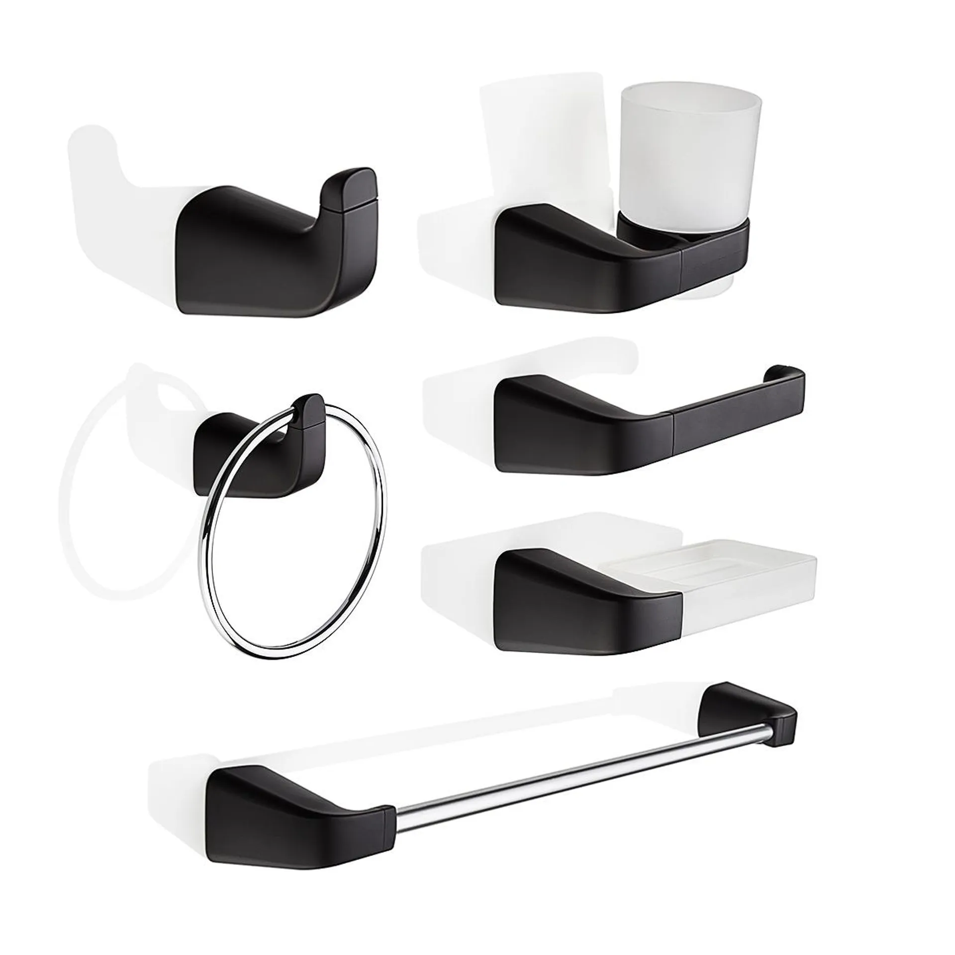 Kit por 6 Accesorios Cascade Mate Black