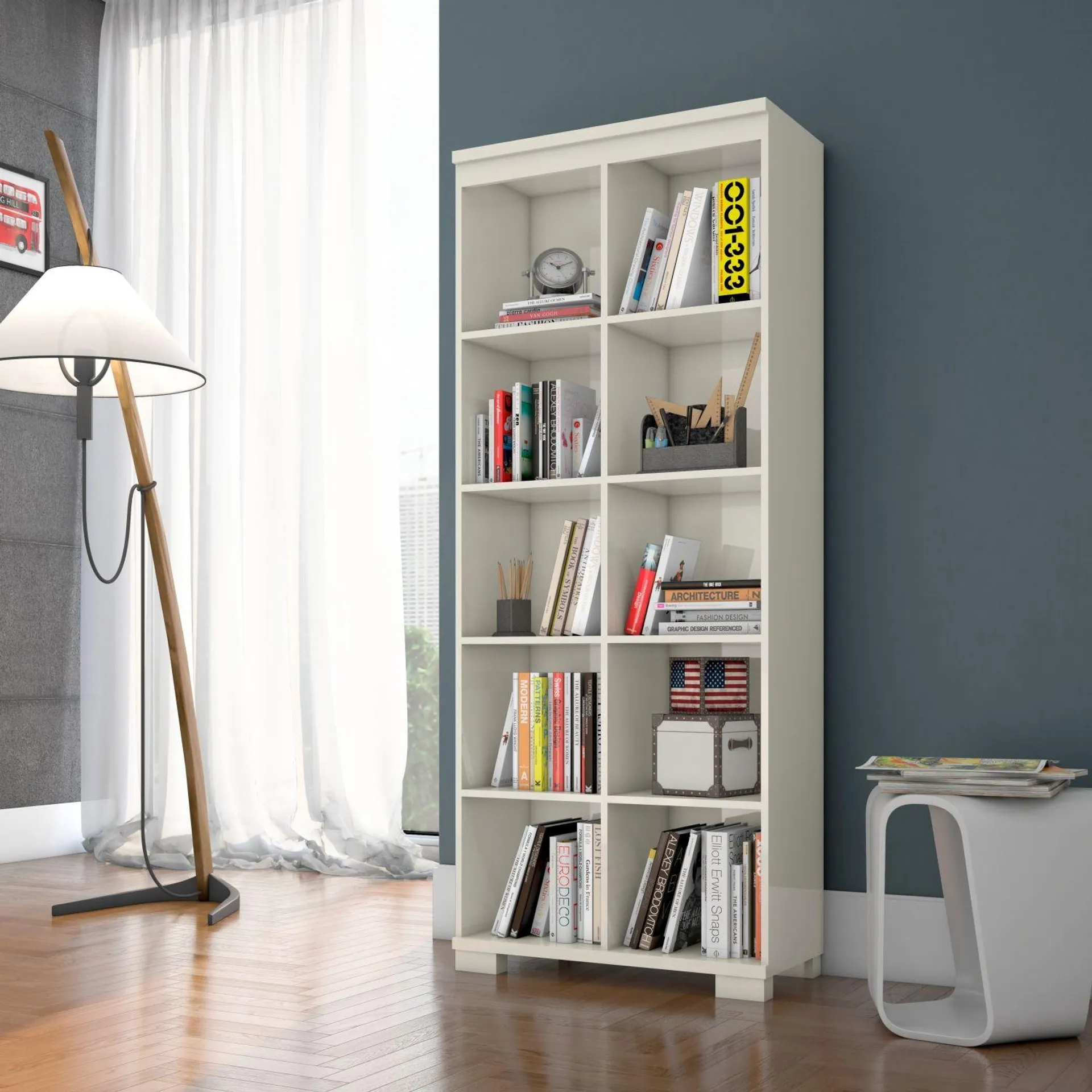 Biblioteca Gaudi Off White 70X175X35