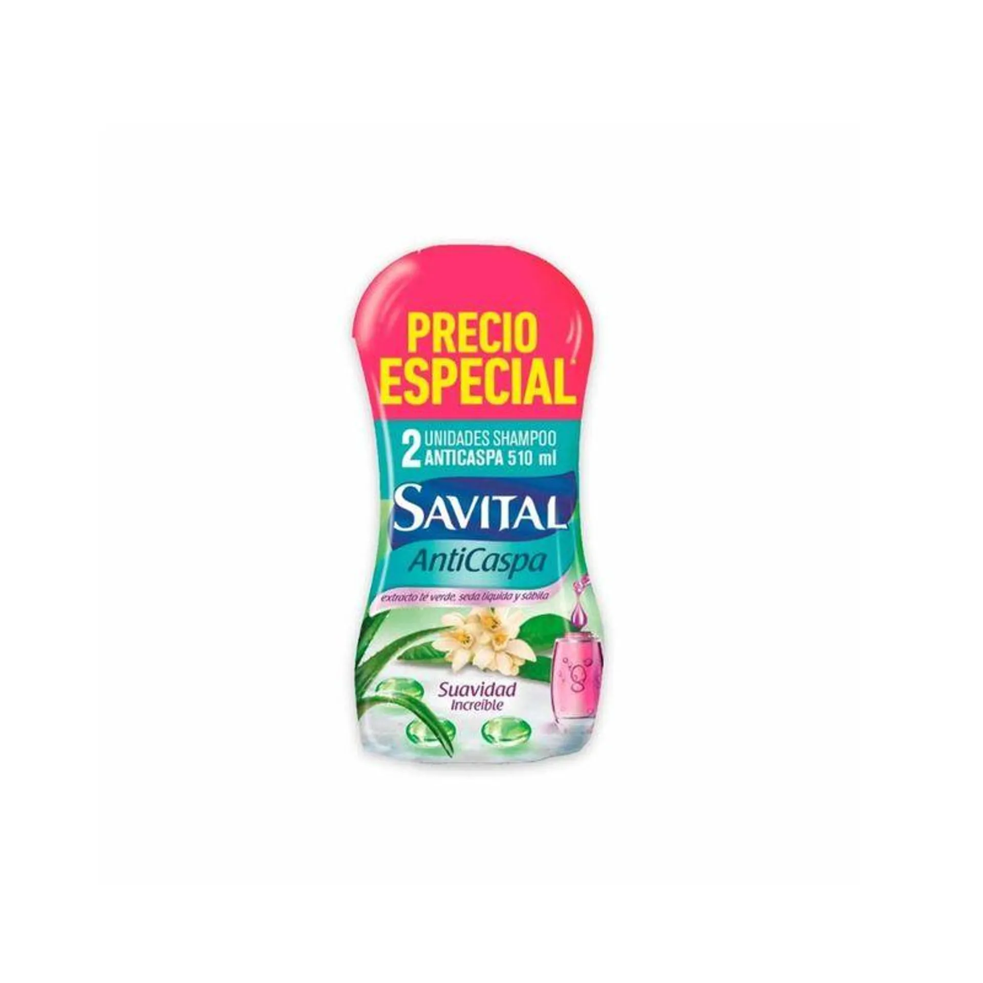 Savital Shampo Caspa Te y Seda 2 x 510 ml