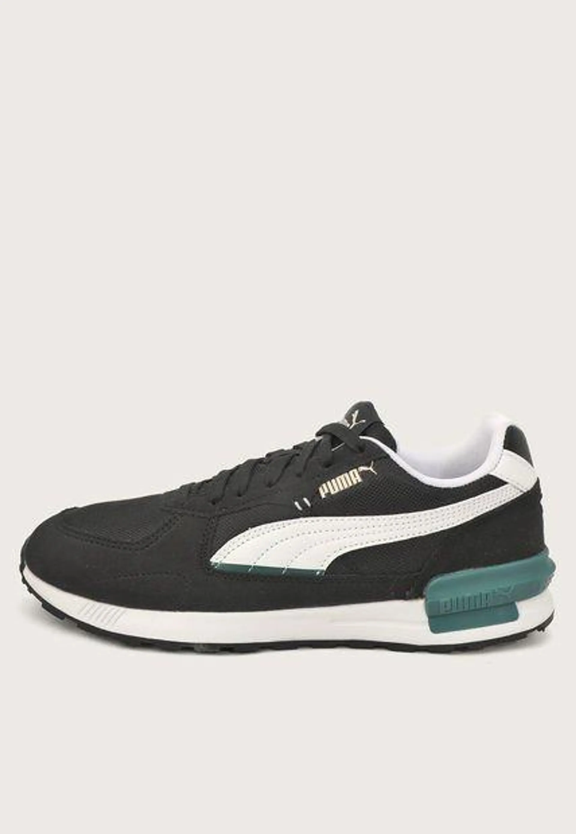 Tenis Lifestyle Negro-Blanco-Verde PUMA Graviton