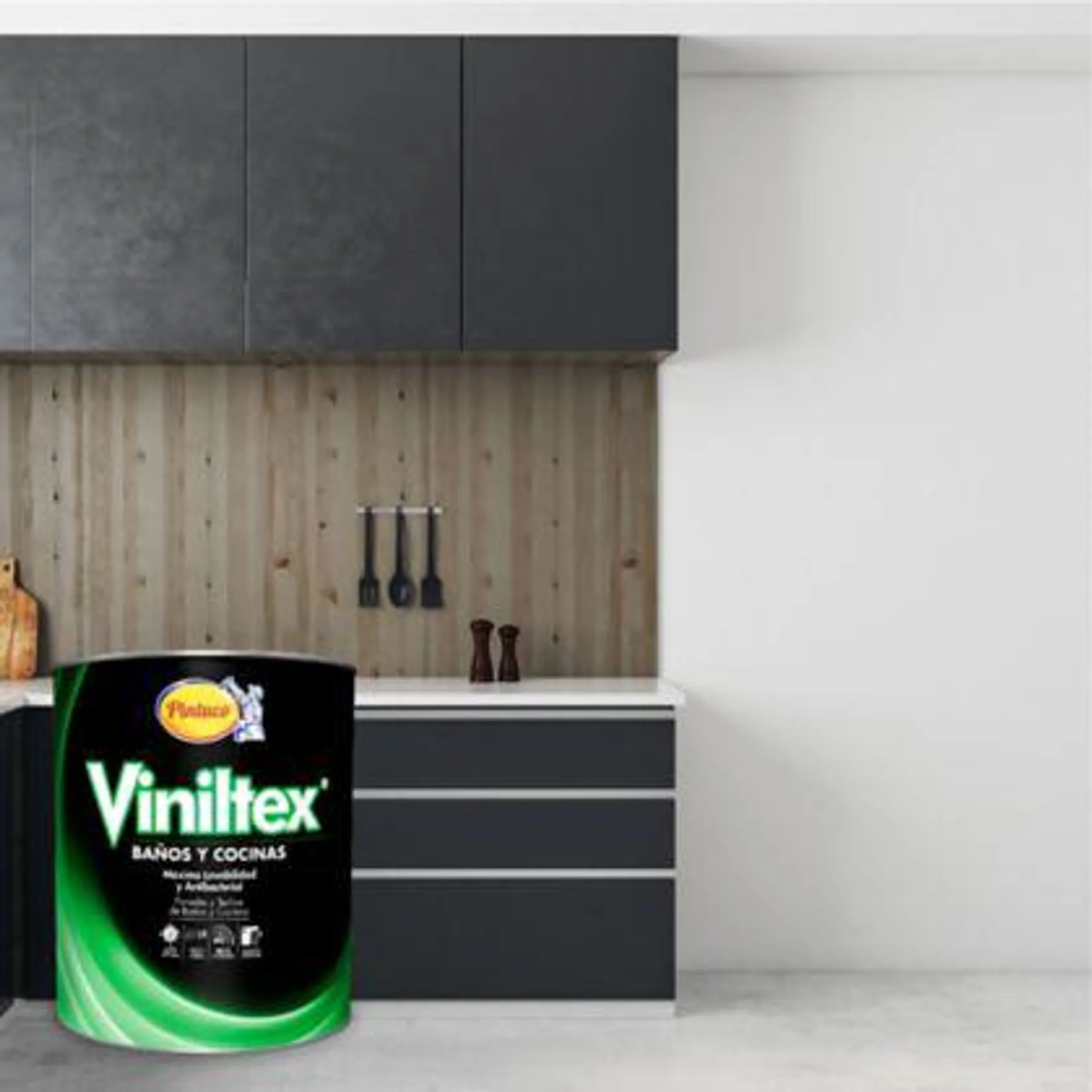 Pintura para Interior Baños y Cocinas 1 Galón Blanco Satinado