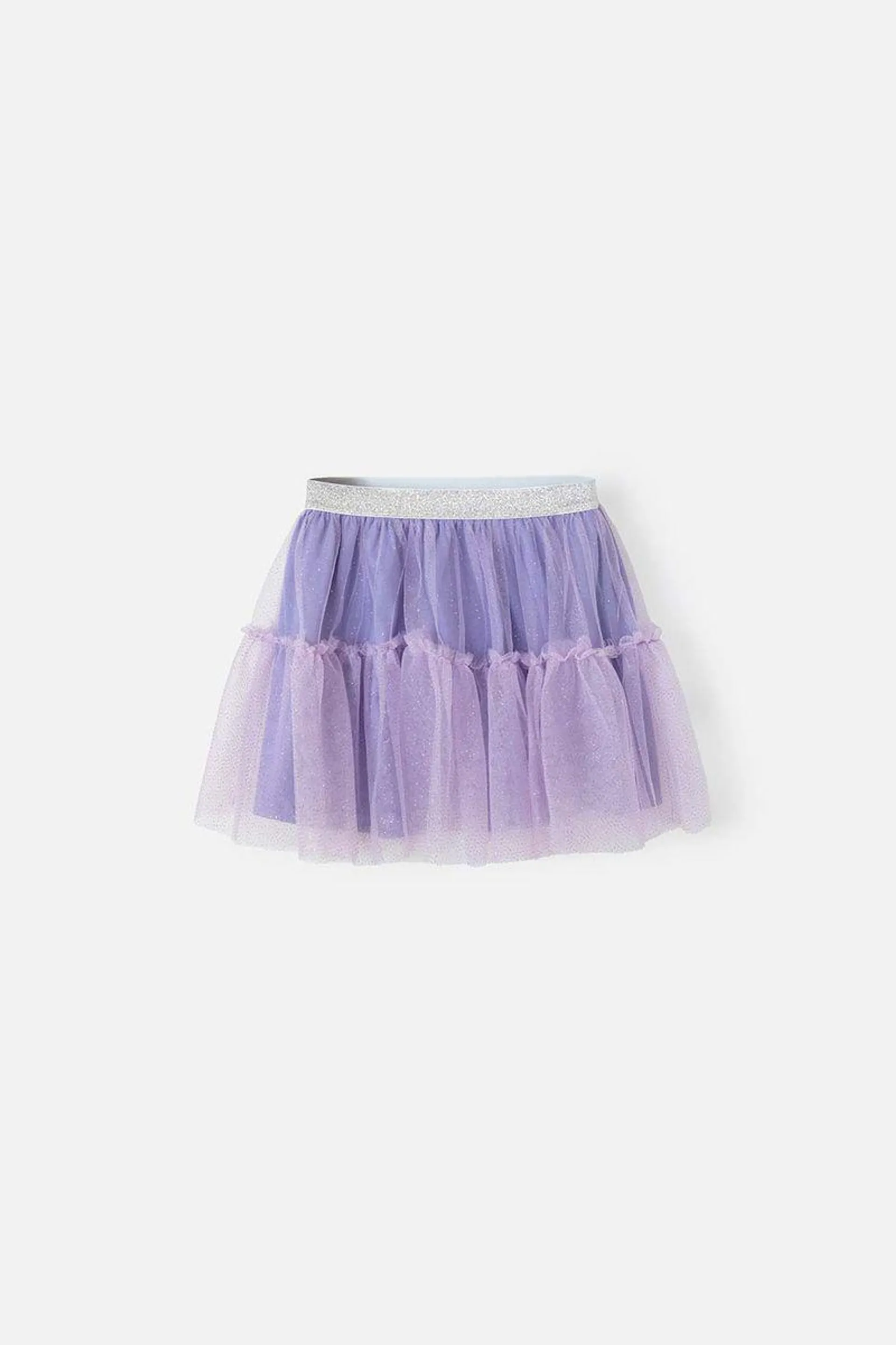 Falda de Mic, tipo tutu lila para niña