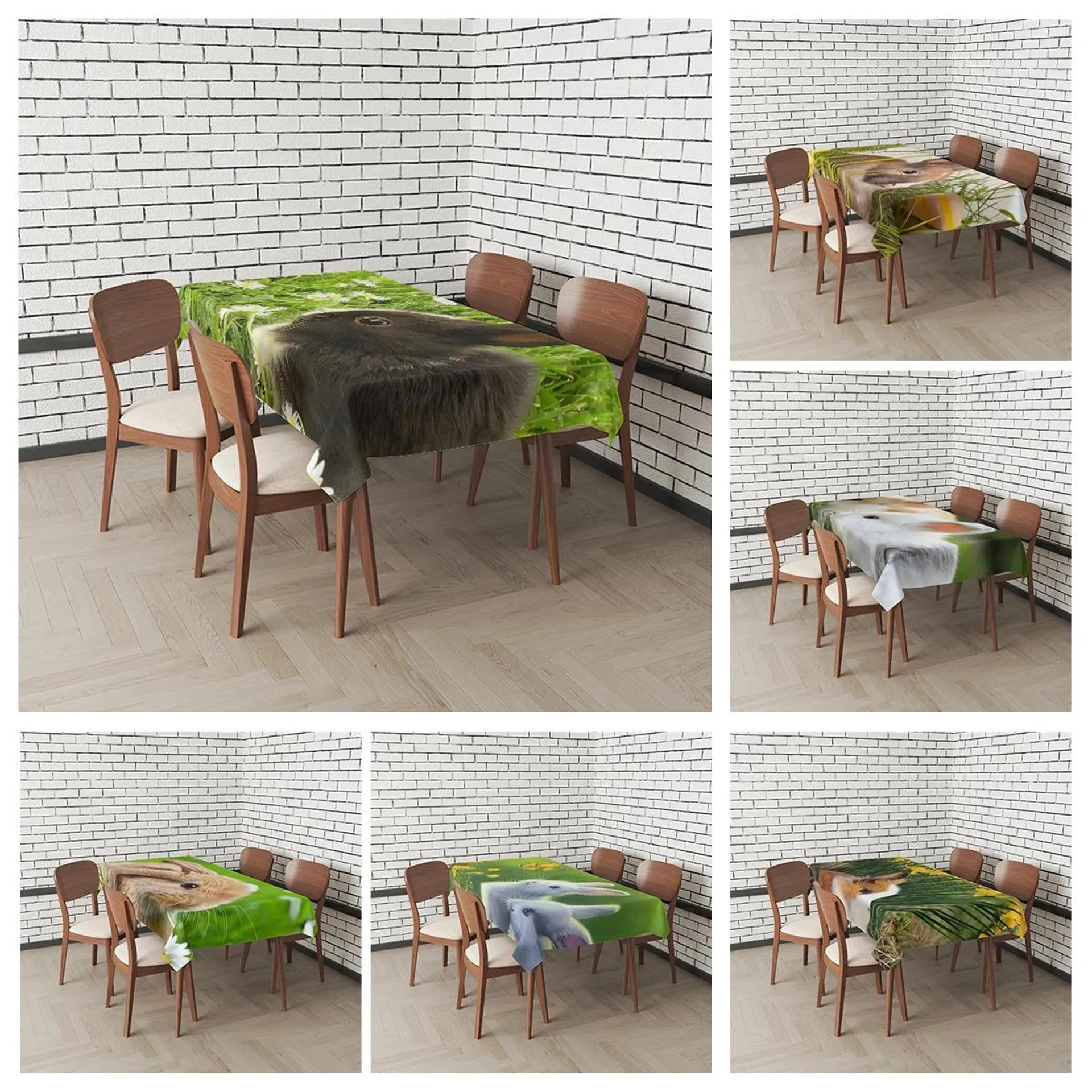 Home tablecloths for dining tables decoration and rectangular table accessories waterproof cloth Anti-stain tablecloth