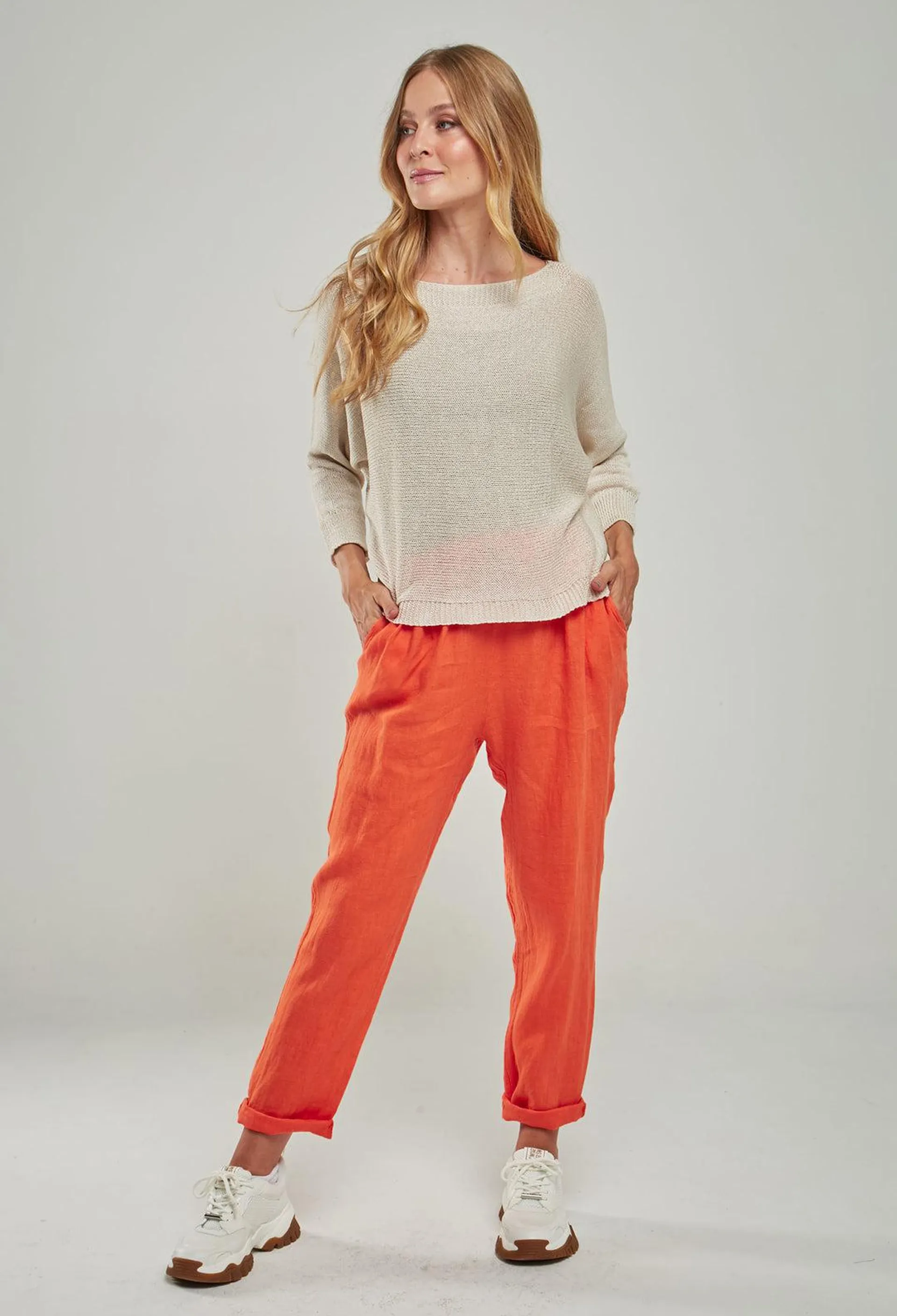 Pantalón Jogger Lino Mujer - SALE