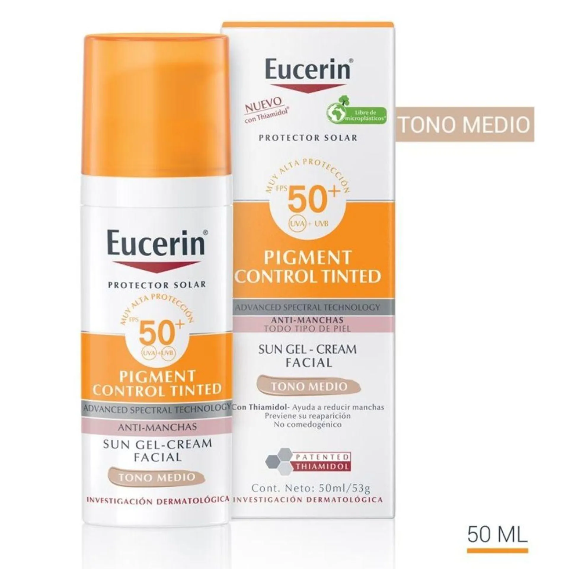 Protector Solar Eucerin Pigmento Tono Medio Fps50 X 50ml