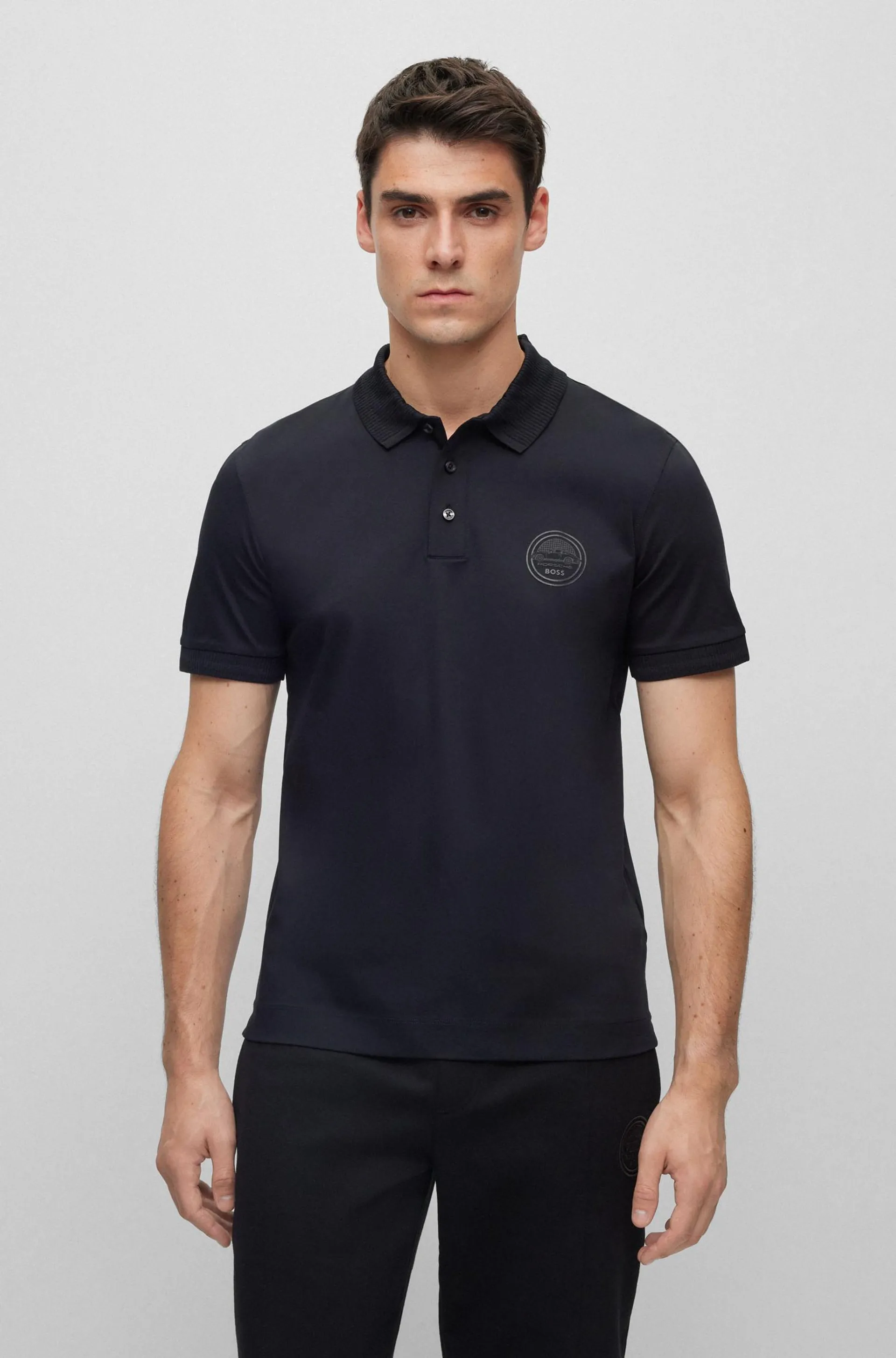 Polo Slim Fit De Algodón Boss X Porsche Hombre