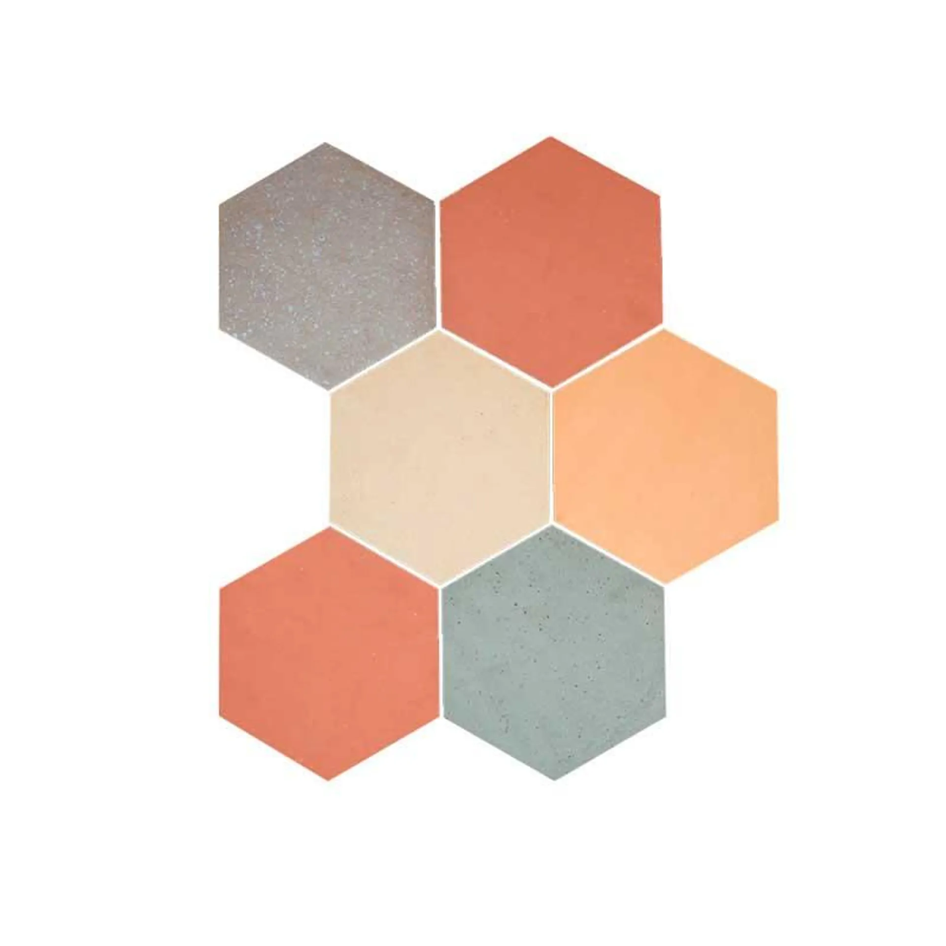 Piso Gres Natural Tableta Colonial Hexagonal Mult 24X24 Para Exteriores