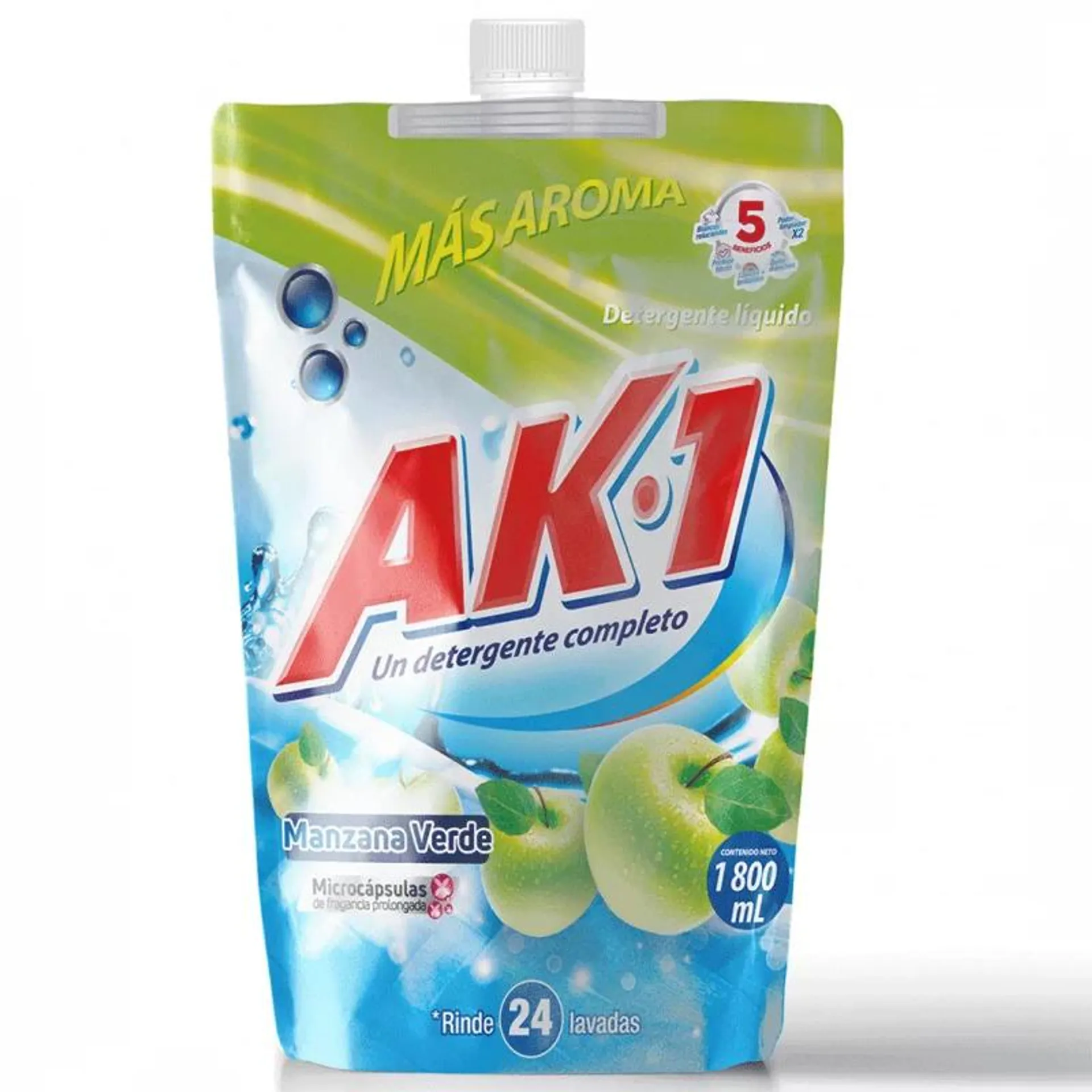 Jabón Ak 1 Líquido Manzana Doypack 1800 ml