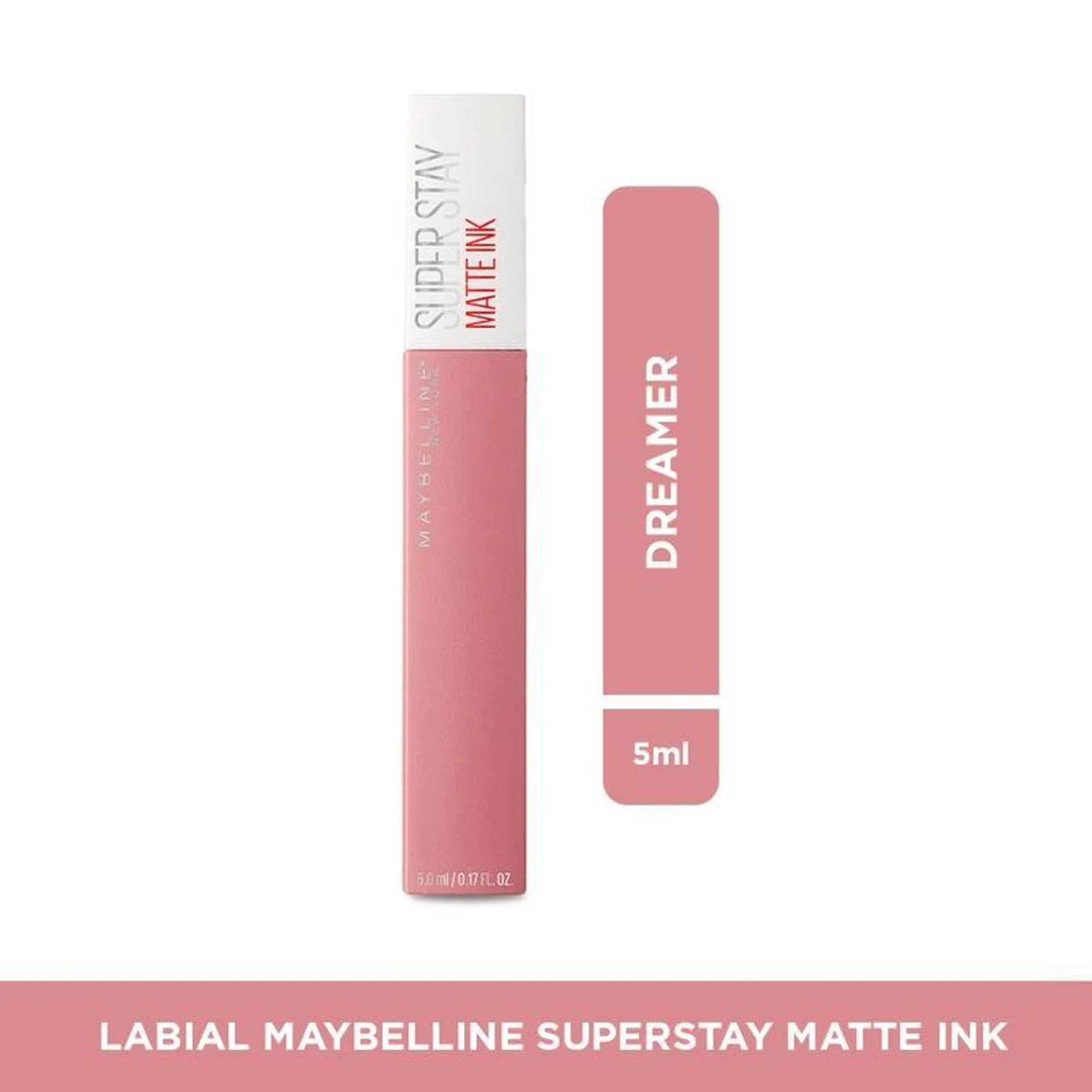 Labial Líquido Maybelline Superstay Matte Ink Un-Nude X 5 Ml Labial Líquido Maybelline Superstay Matte Ink Larga Duración Dreamer 10 X 5 Ml