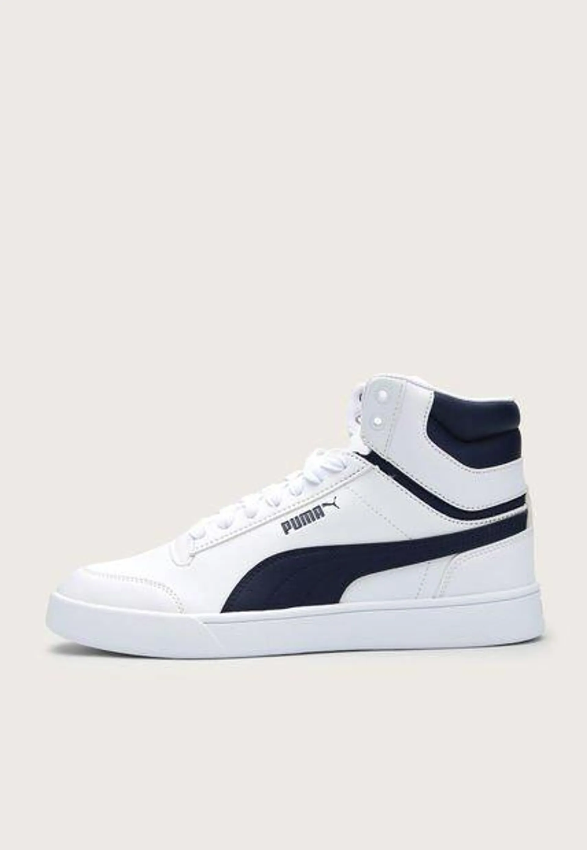 Tenis Lifestyle Blanco-Azul Navy Puma Shuffle Mid