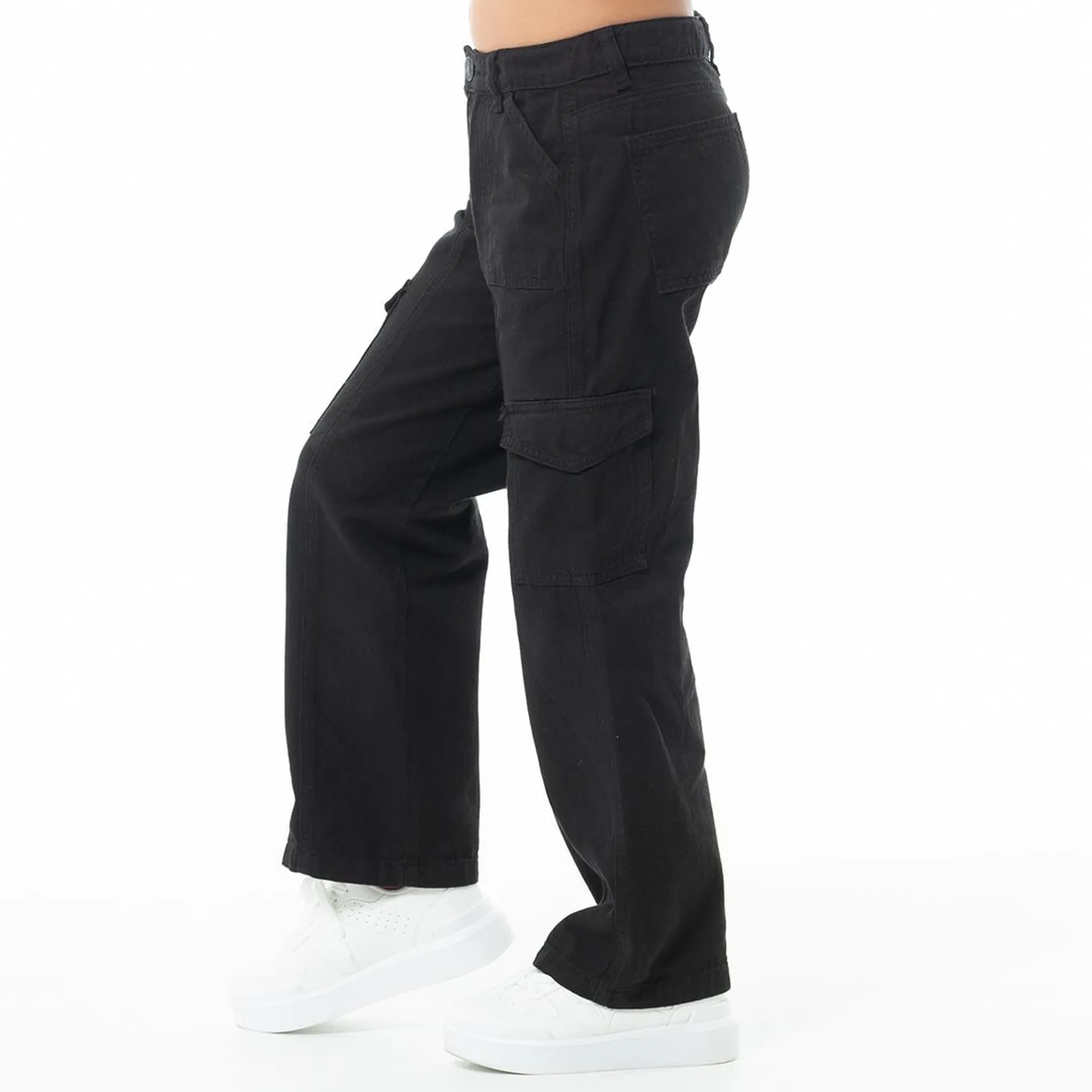 BLACK CARGO PANTS FOR GIRLS