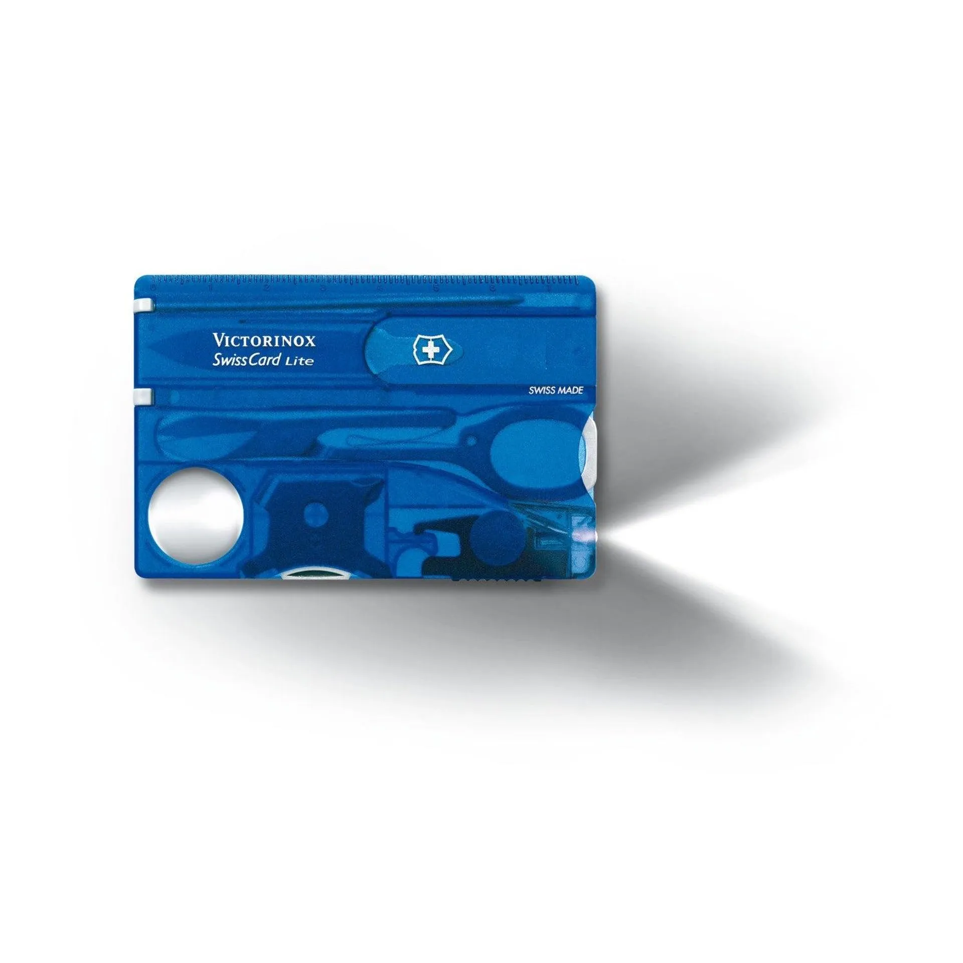 SWISSCARD LITE VICTORINOX, AZUL TRANSLUCIDO 0.7322.T2