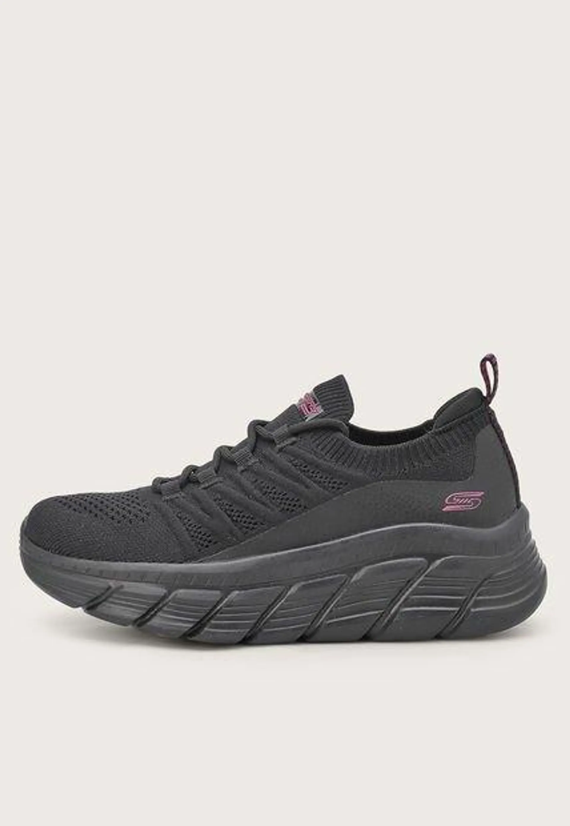 Tenis Lifestyle Negro-Magenta Skechers Bobs Sport B Flex Hi - Leveled Ground