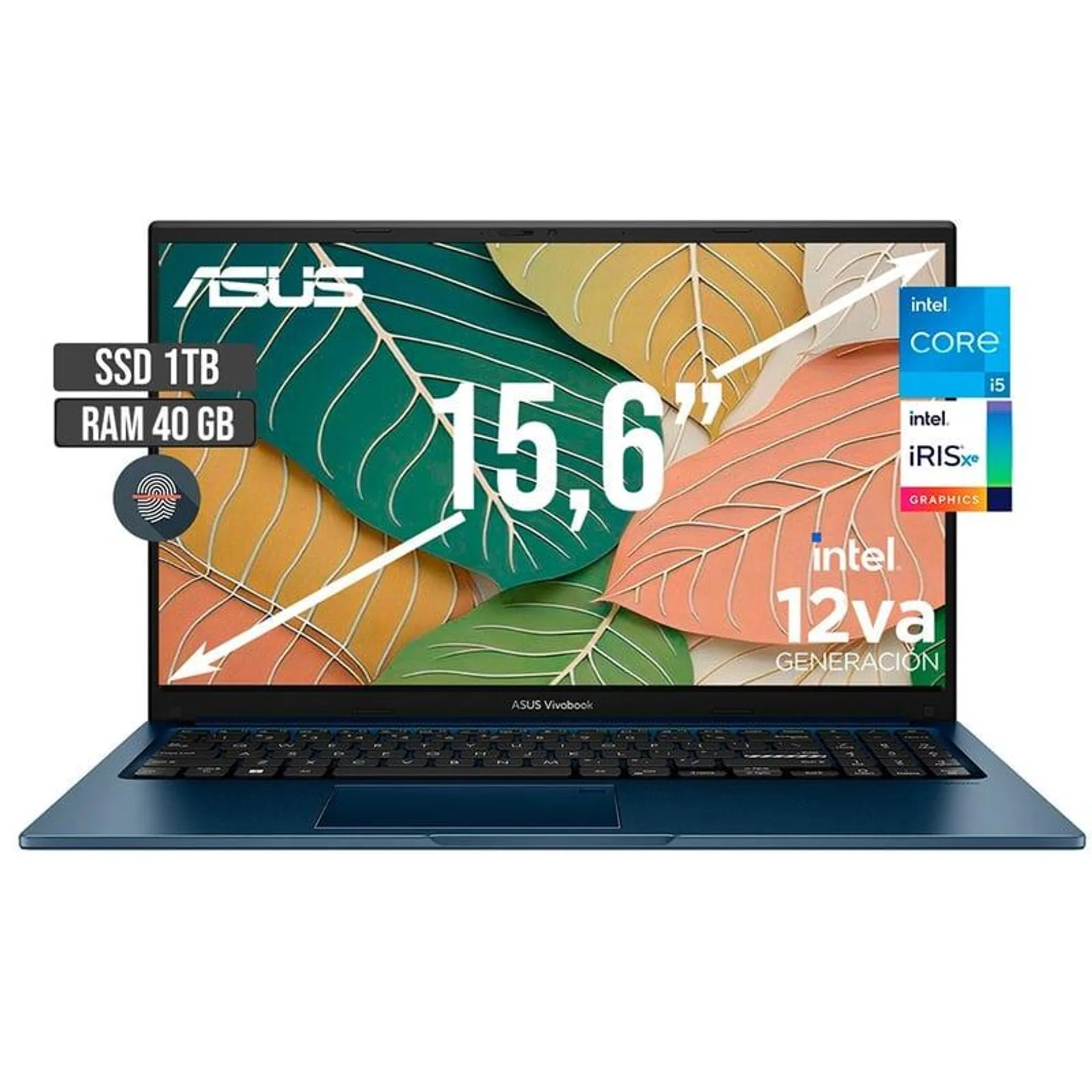 PORTATIL ASUS INTEL CORE I5-1235U SSD 1TB RAM 40GB LED 16 FULL HD