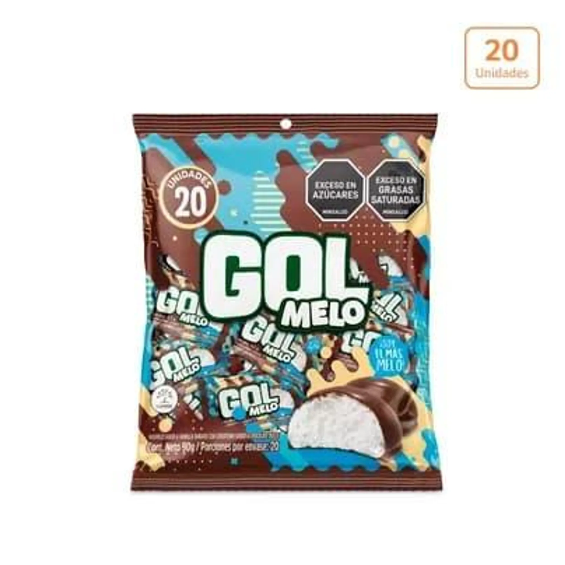 Chocolatina Gol Masmelo x 28g
