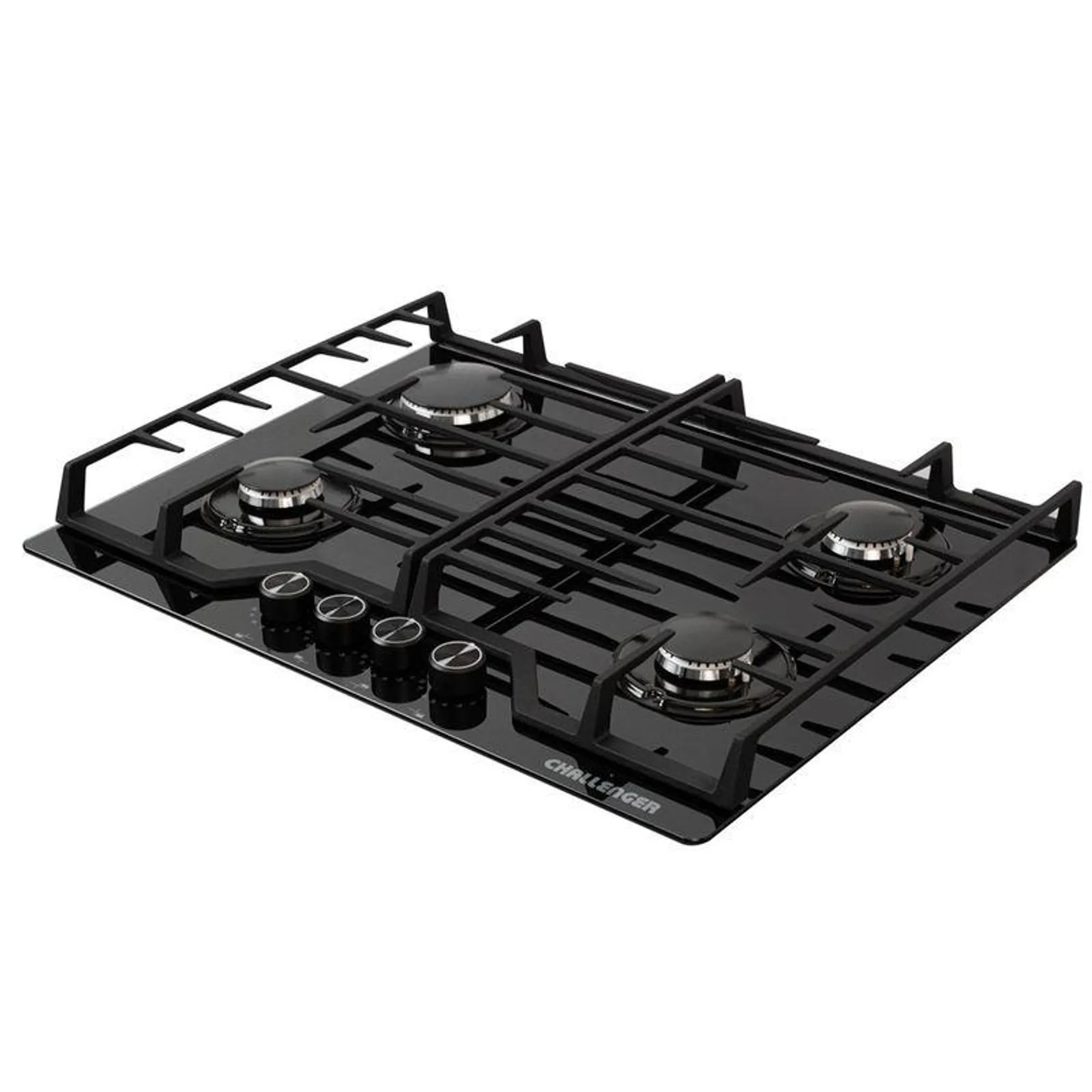 Estufa De Empotrar En Vidrio Templado Cuatro Puestos De 65Cm Sq6765Ae Negro Negro